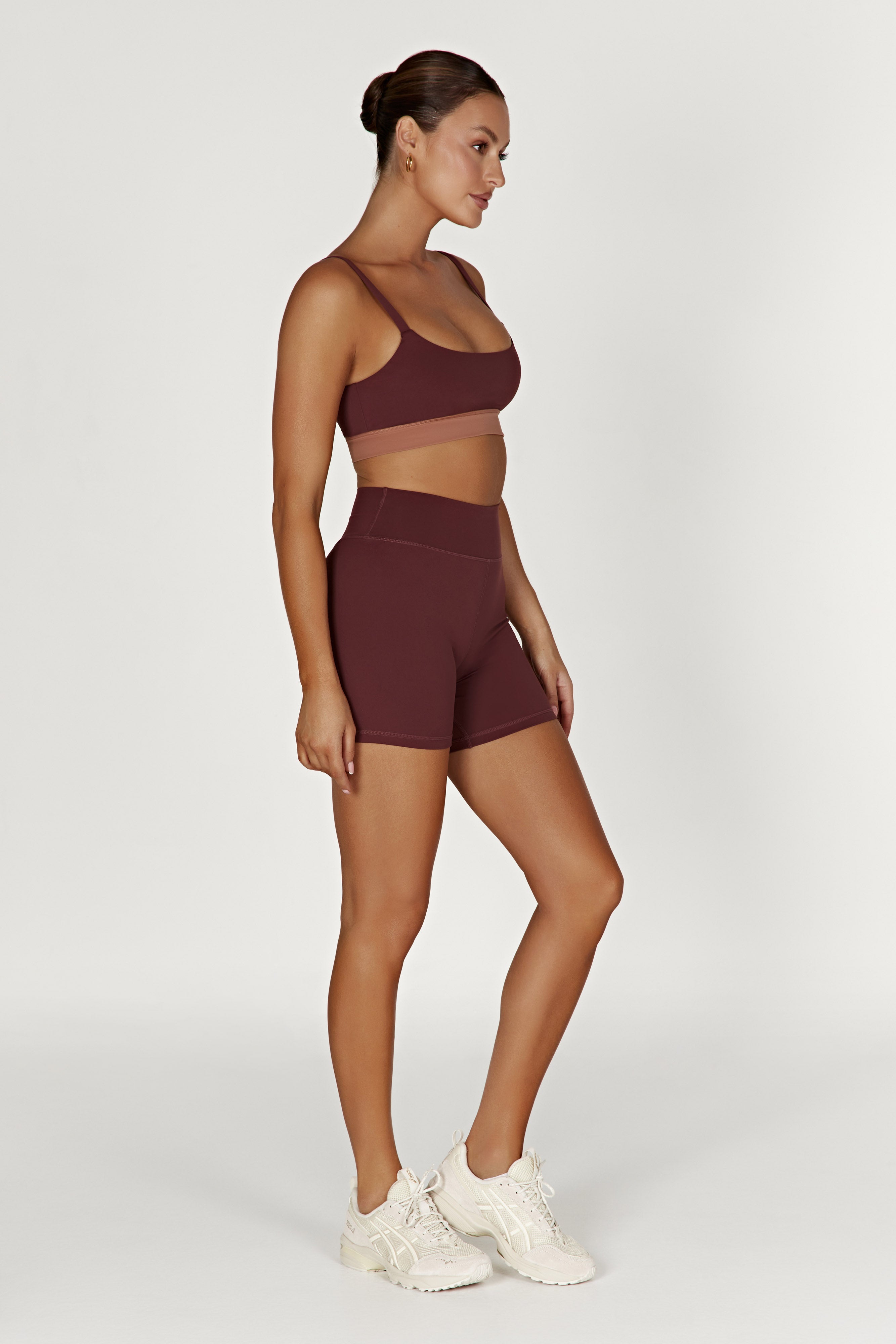 Carly Bike Shorts - Mahogany