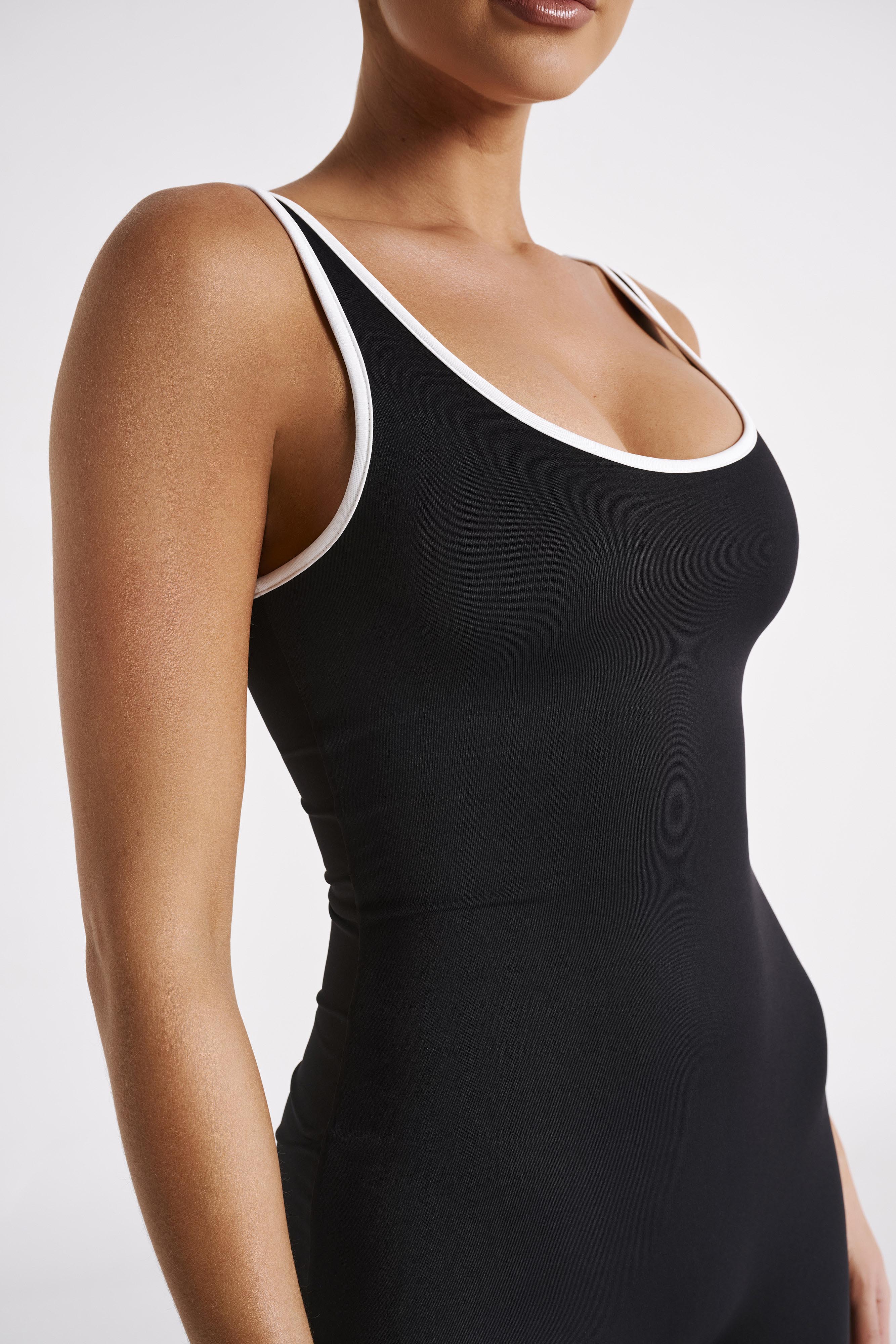 Keke Binding Recycled Nylon Playsuit - Black