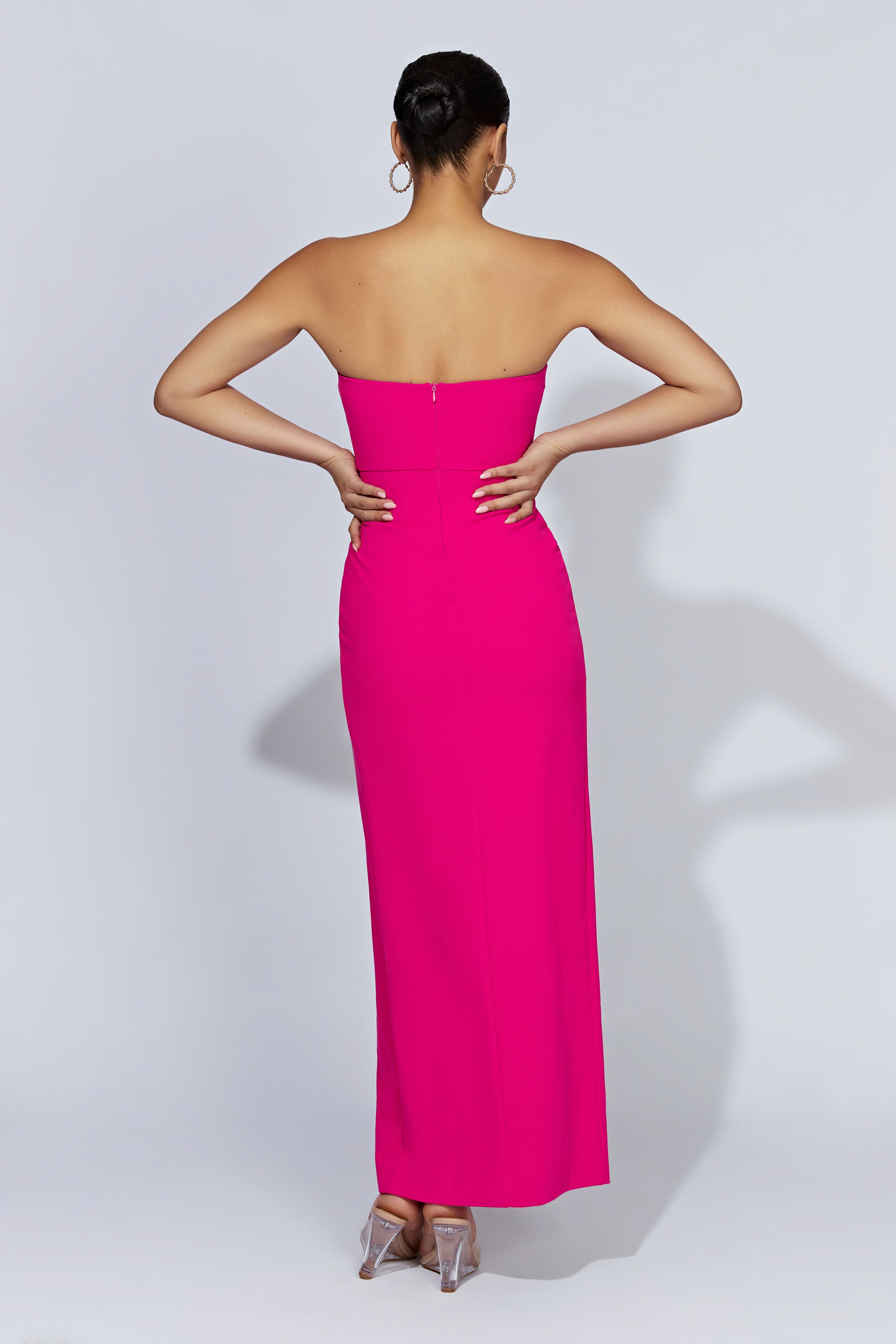 Rachel Maxi Split Front Dress - Fuchsia