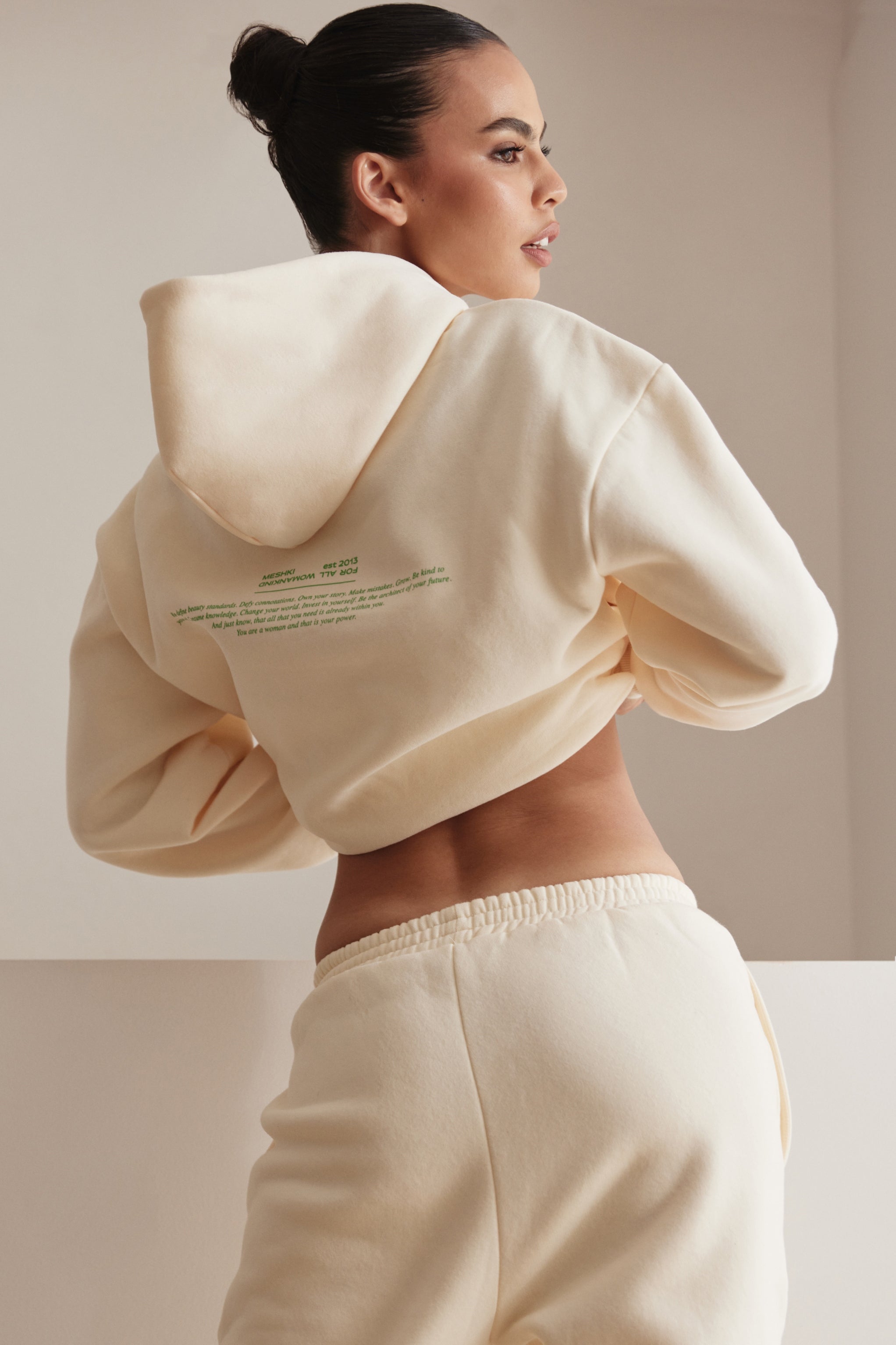 Bree Oversized Fleeceback Hoodie - Marshmallow