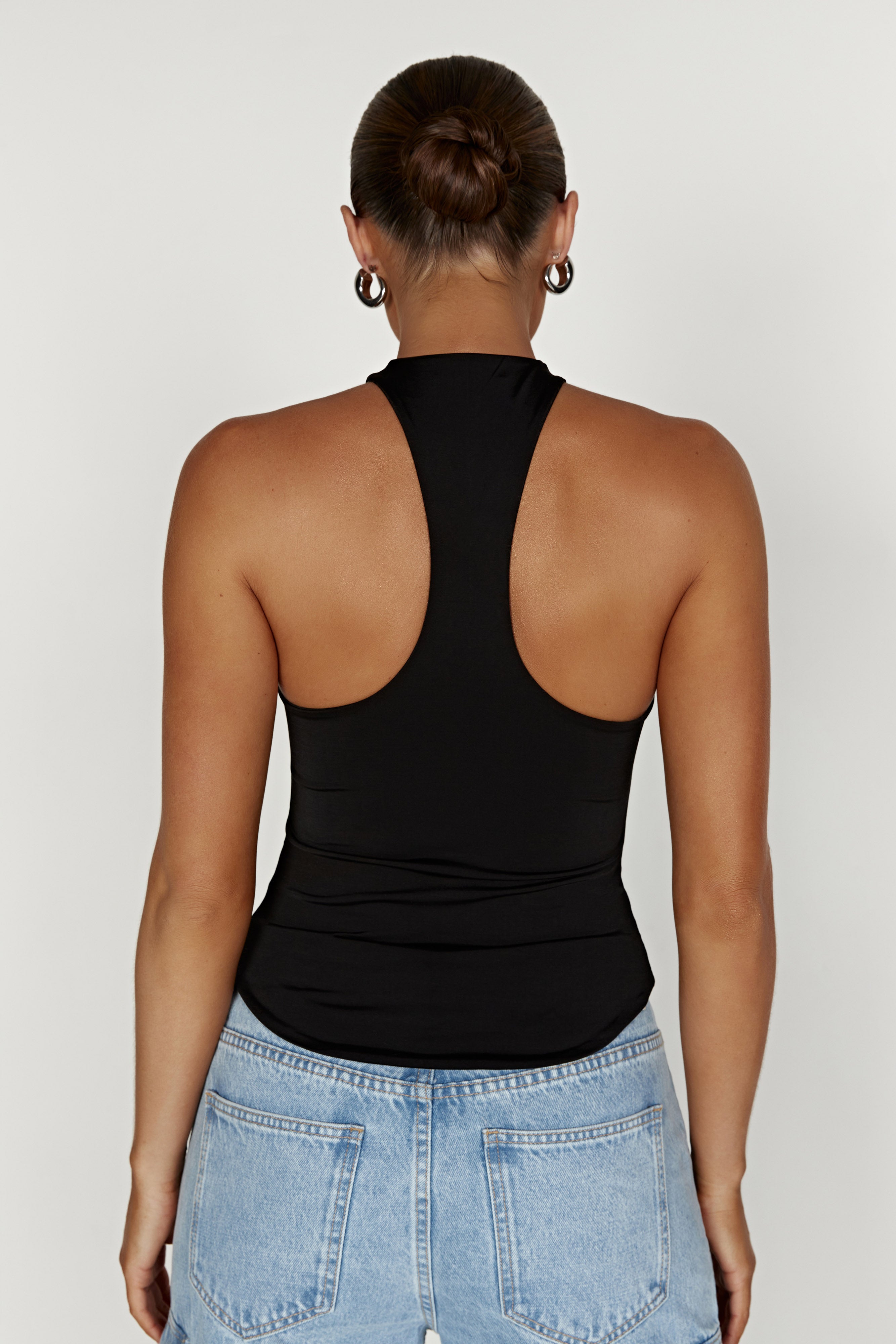 Ailsa Keyhole Halter Top - Black