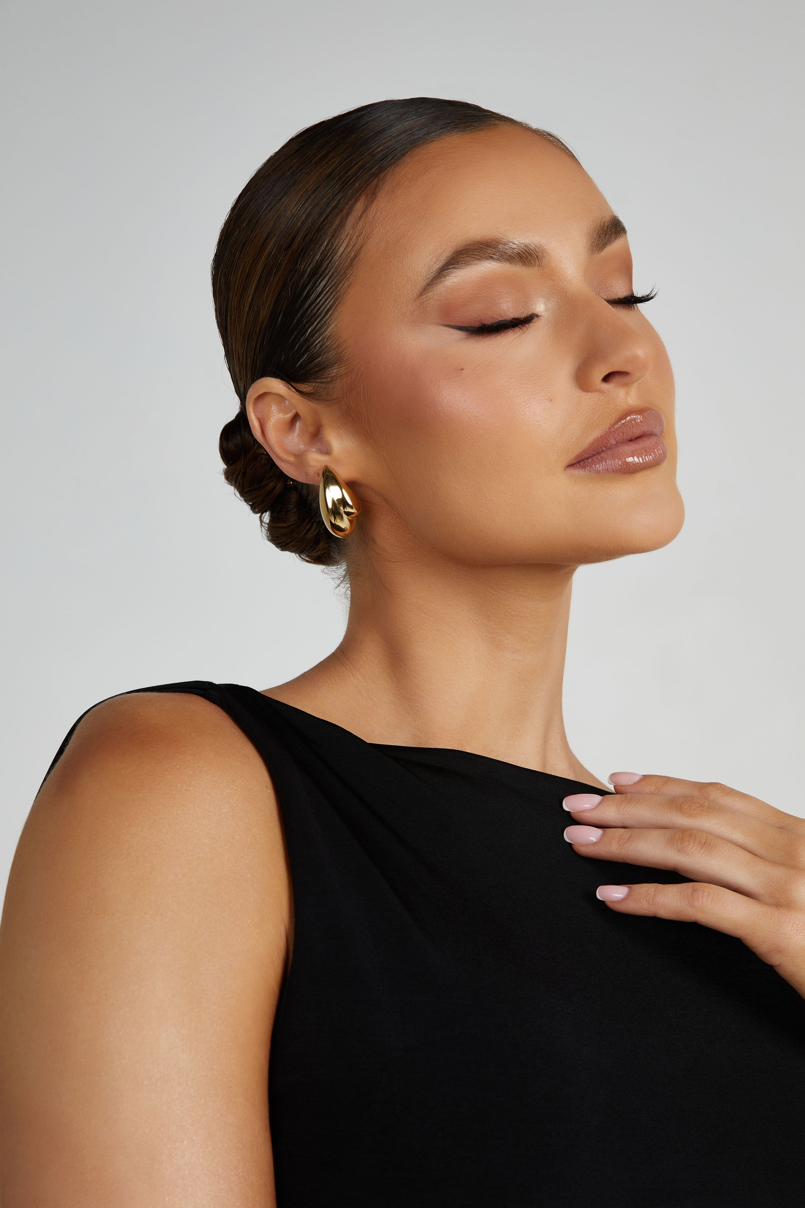 Zadie Double Teardrop Earrings - Gold
