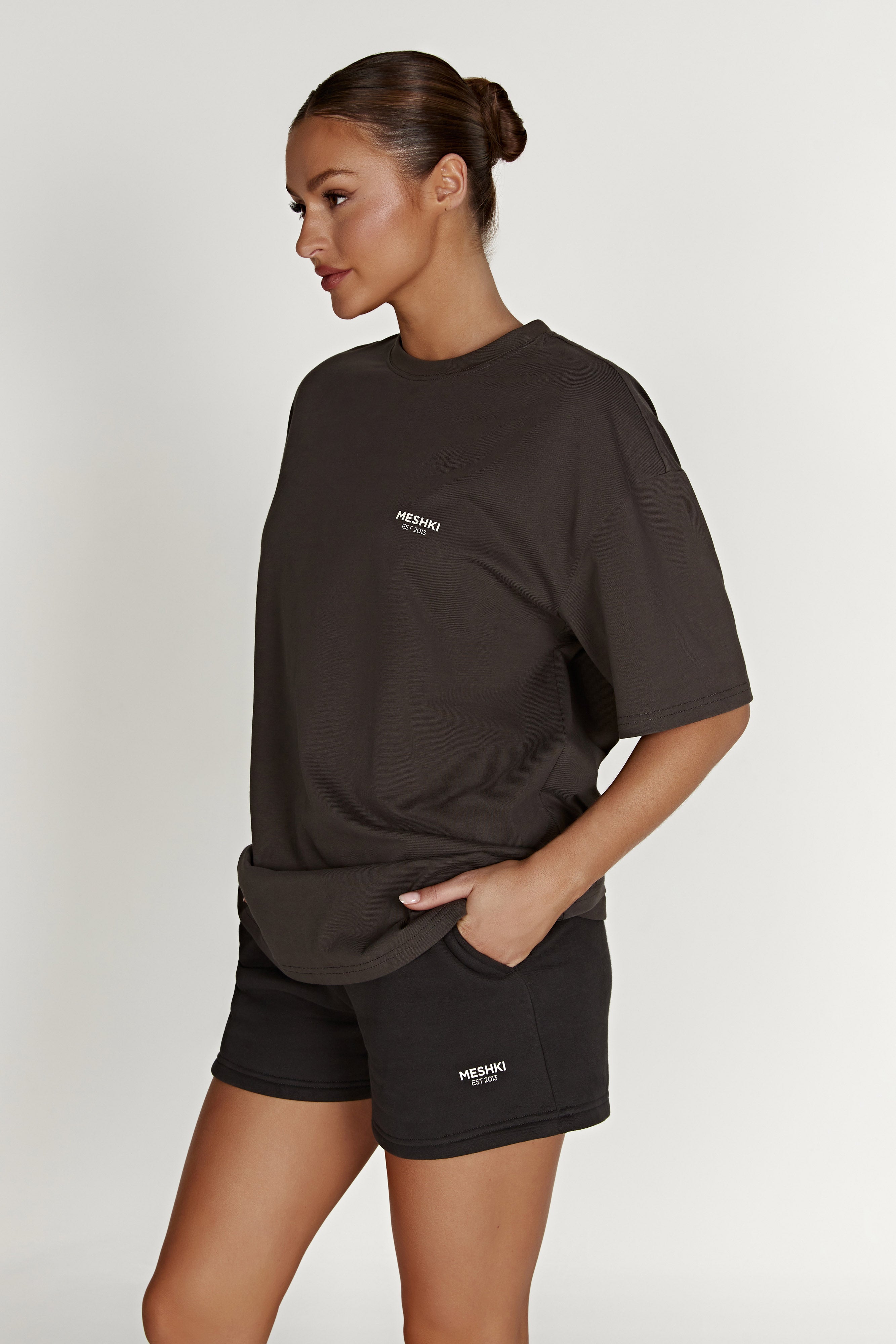 Jaimie Oversized Unisex Tee - Dusk Black