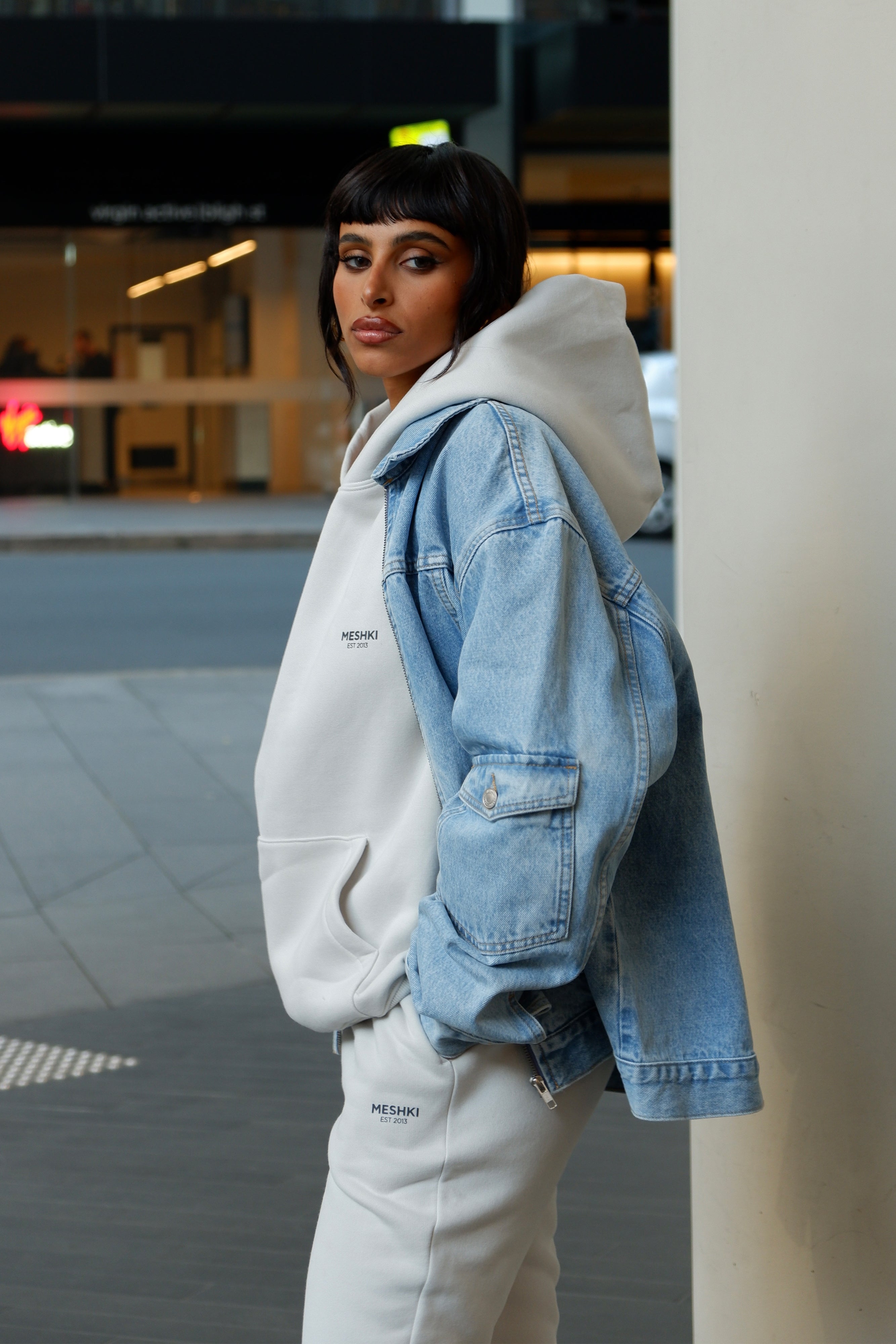 Bernie Oversized Unisex Hoodie - Smoke Grey