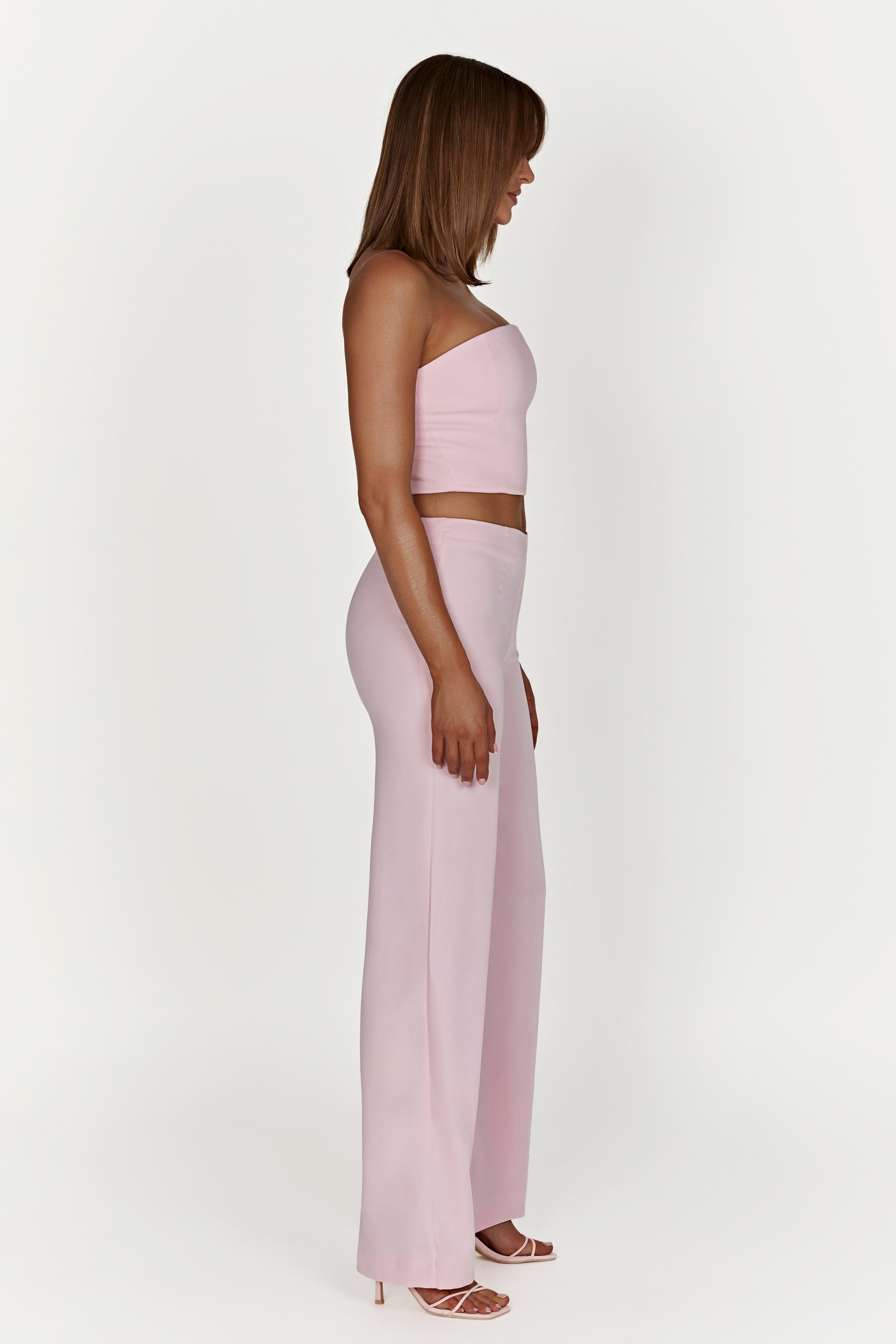 Laurie Low Rise Suiting Pant - Blush Pink