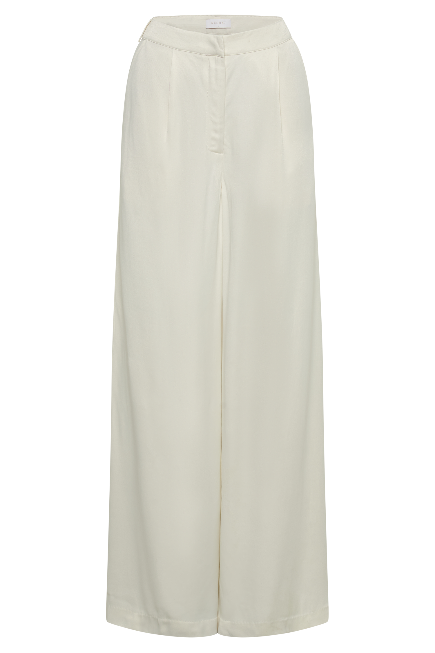 Nour Satin Wide Leg Pant - Ivory