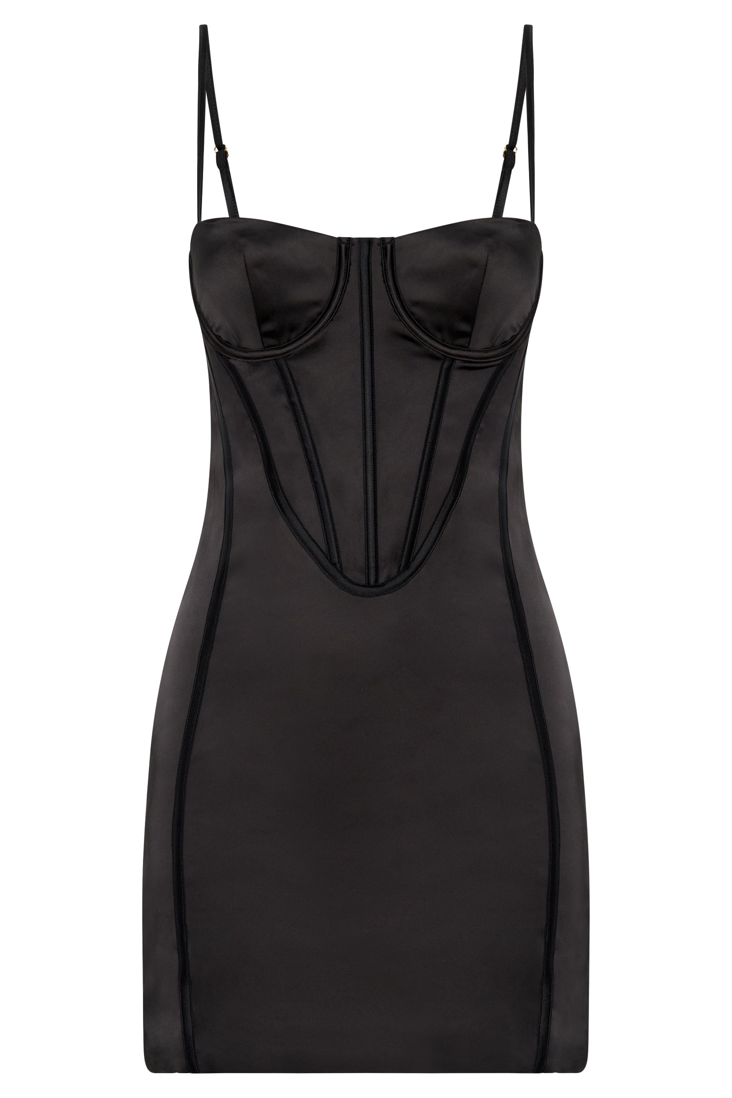 Bridget Corset Mini Dress - Black