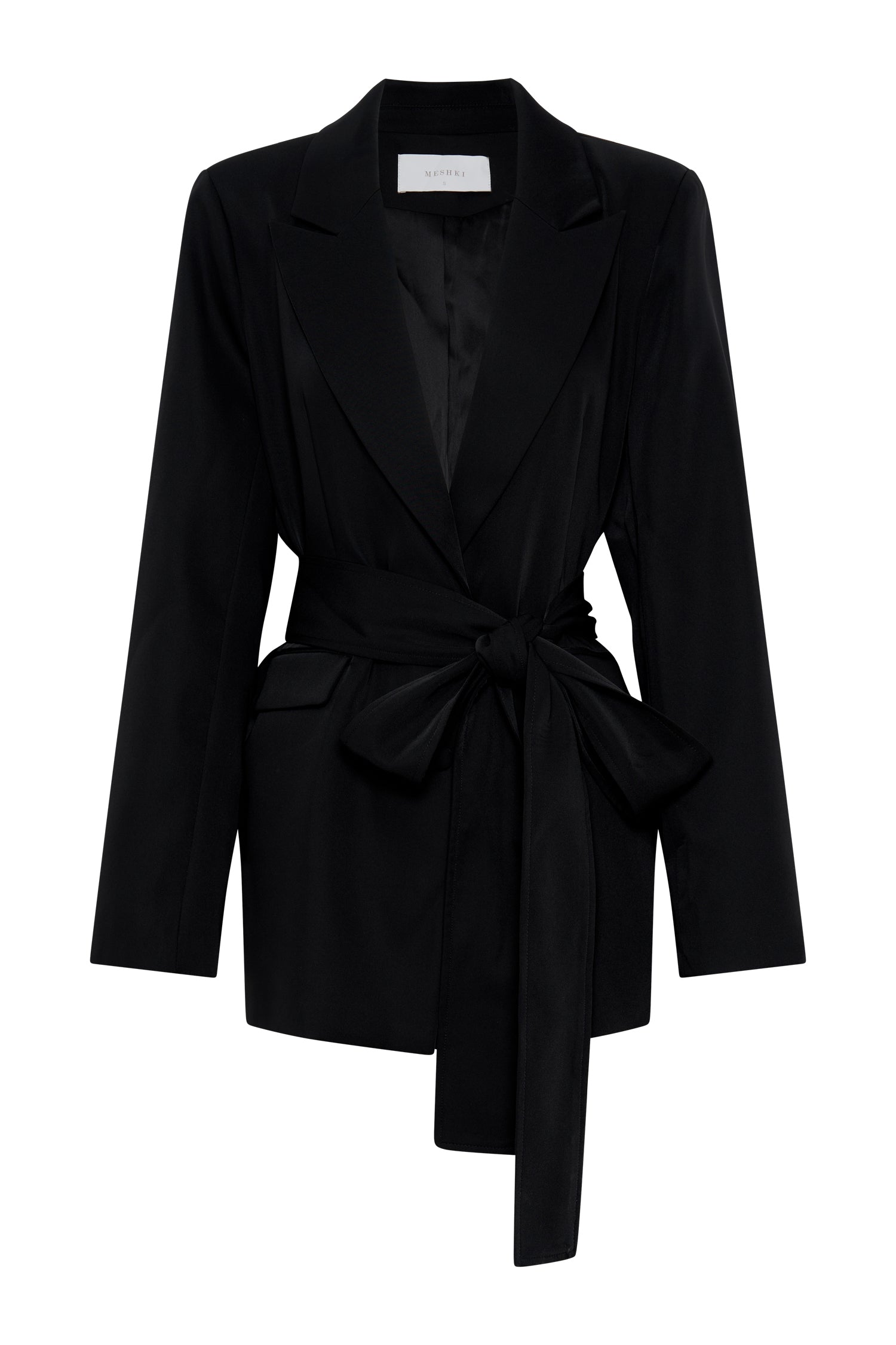 Arna Oversized Belted Blazer - Black