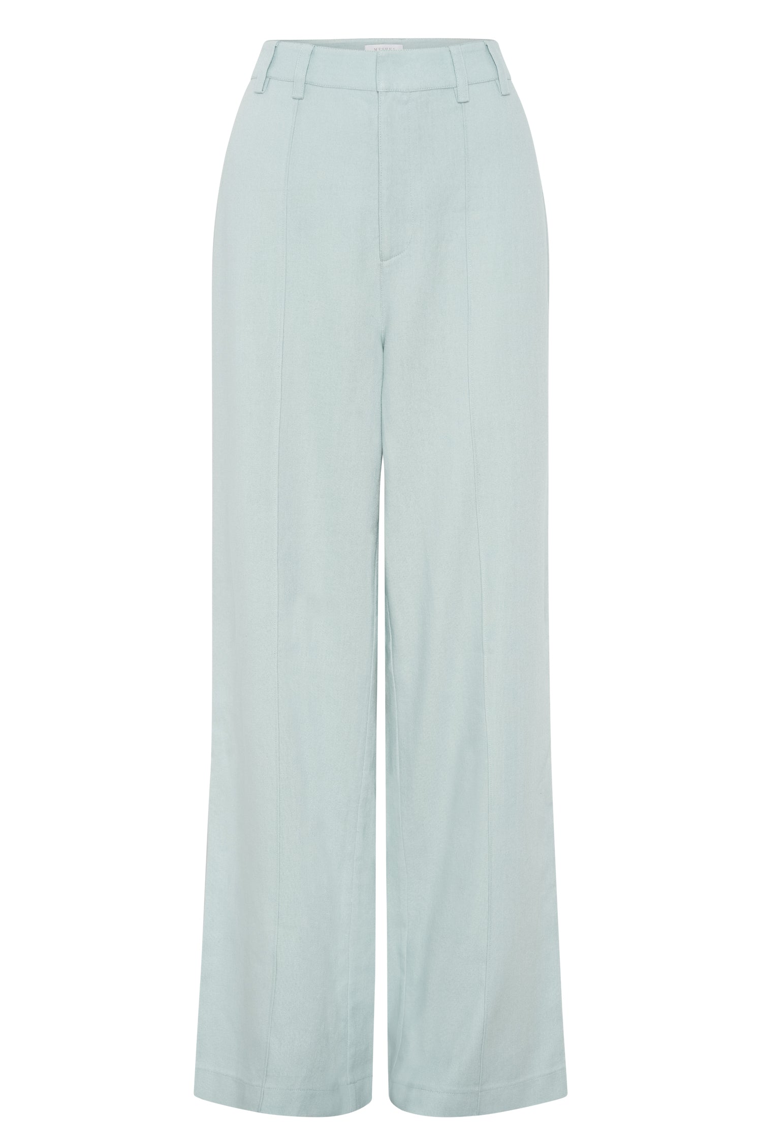 Julie Wide Leg Linen Pants - Powder Blue