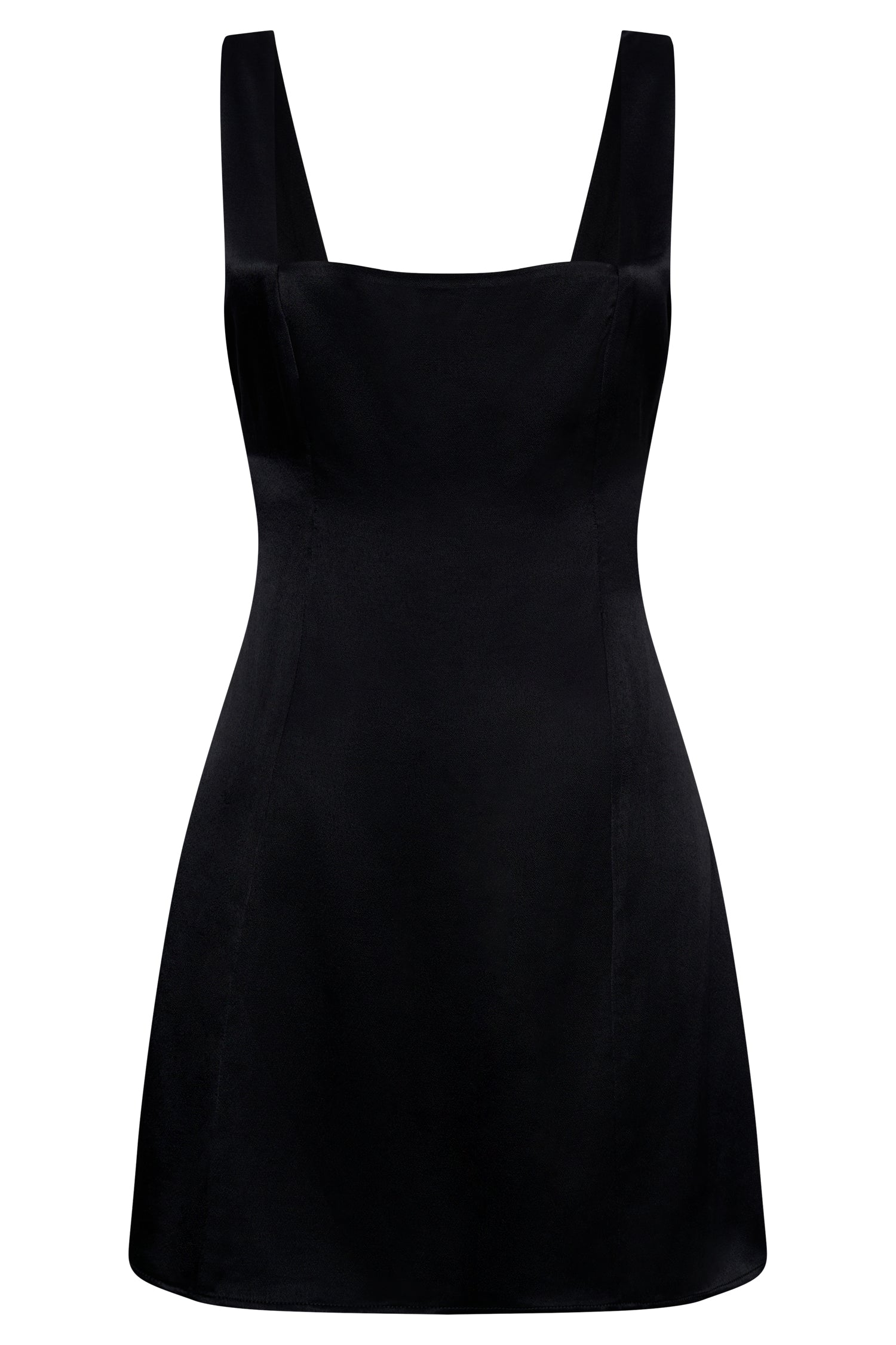 Carina Tie Back Mini Slip Dress - Black