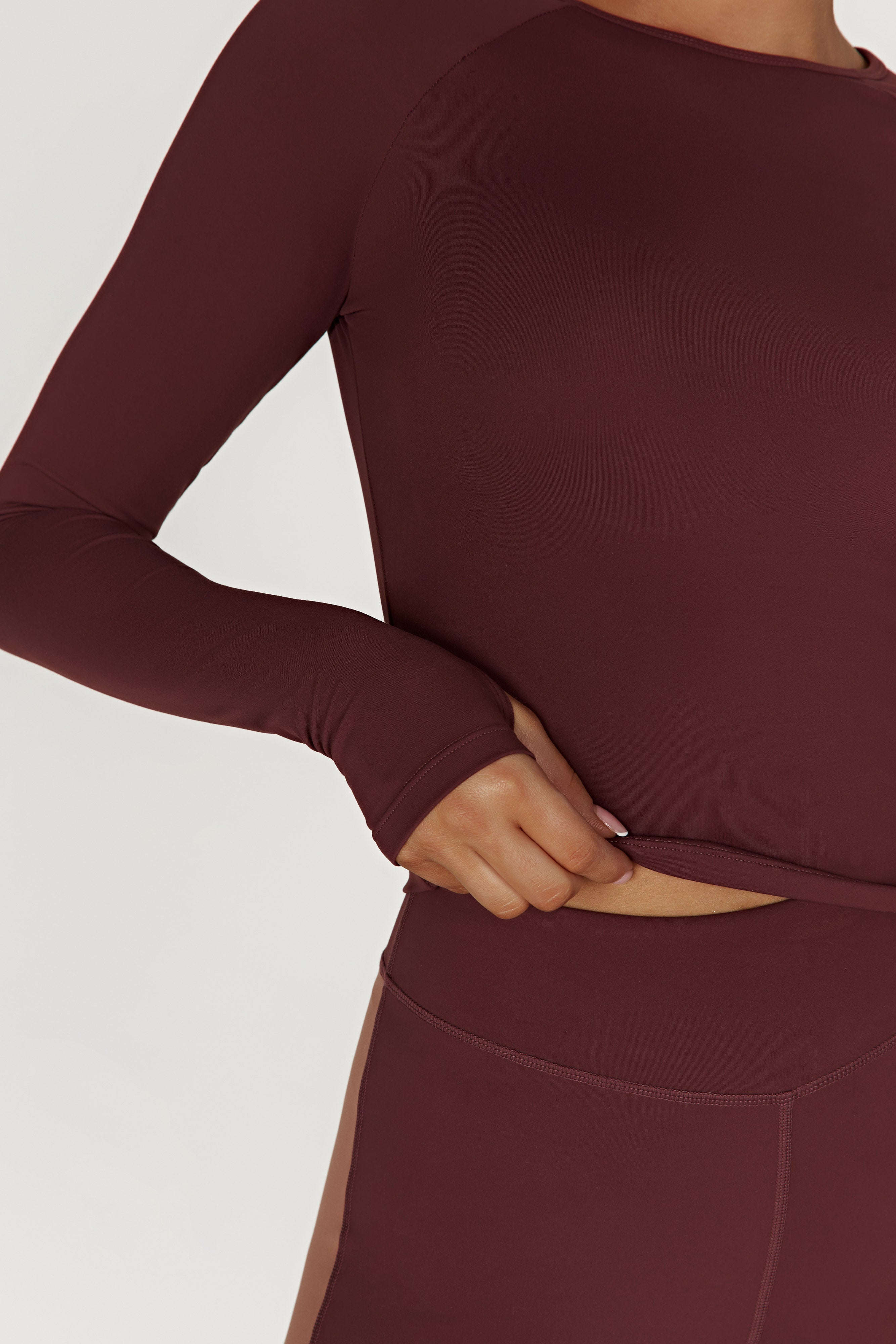 Venus Long Sleeve Top - Mahogany