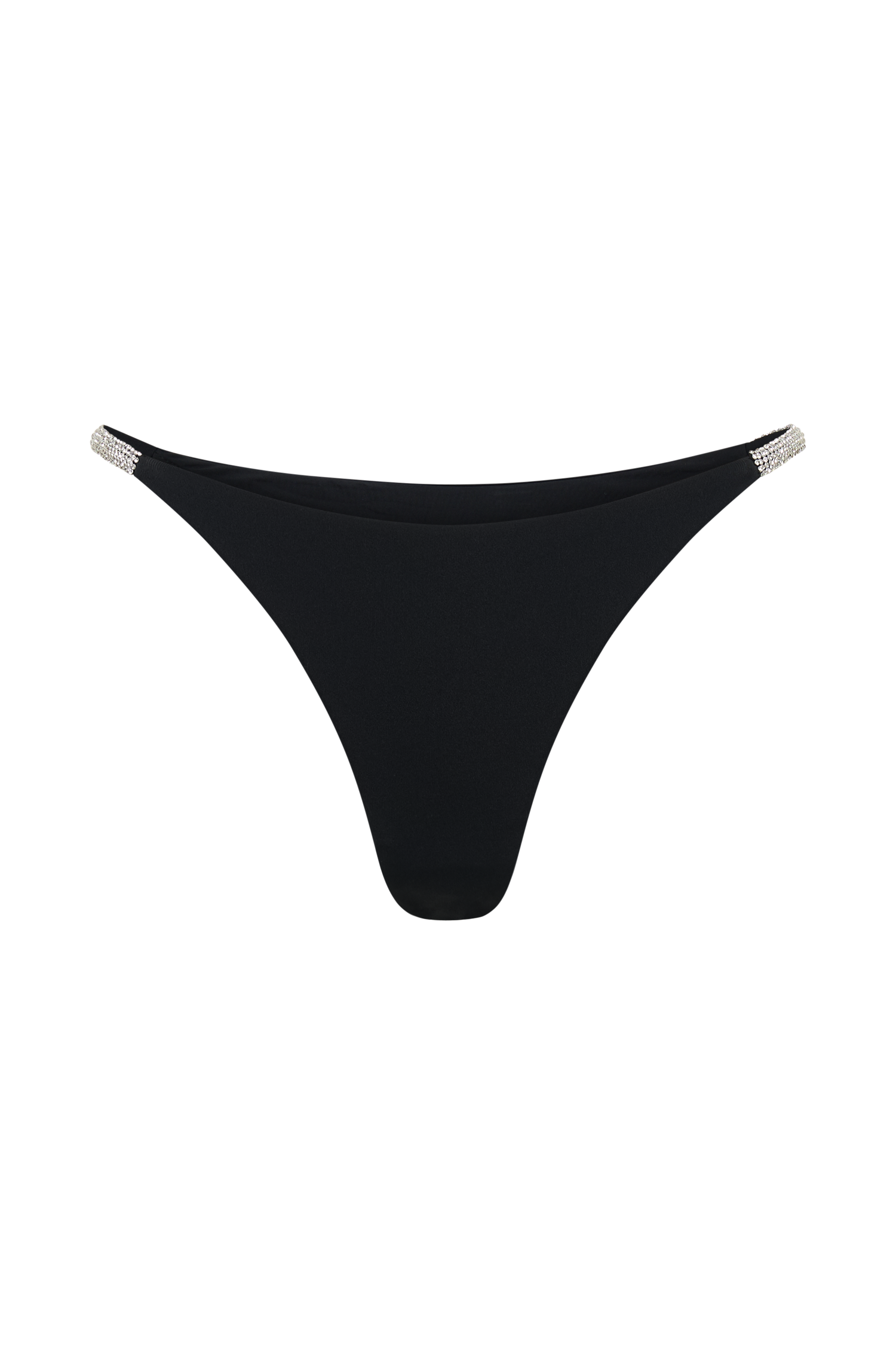 Tatum Diamante Waist Recycled Bikini Bottom - Black