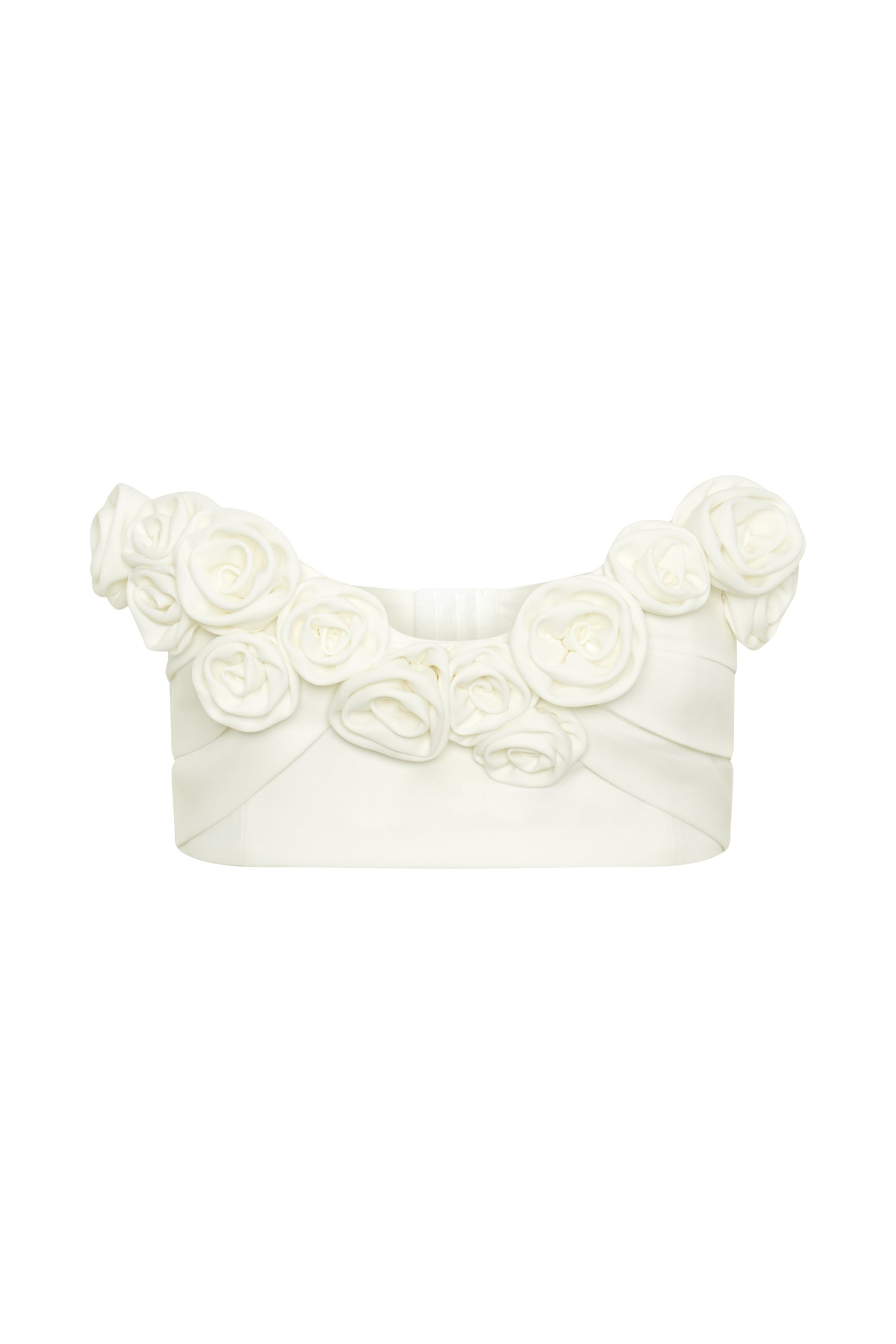Paloma Rose Crop Top - White