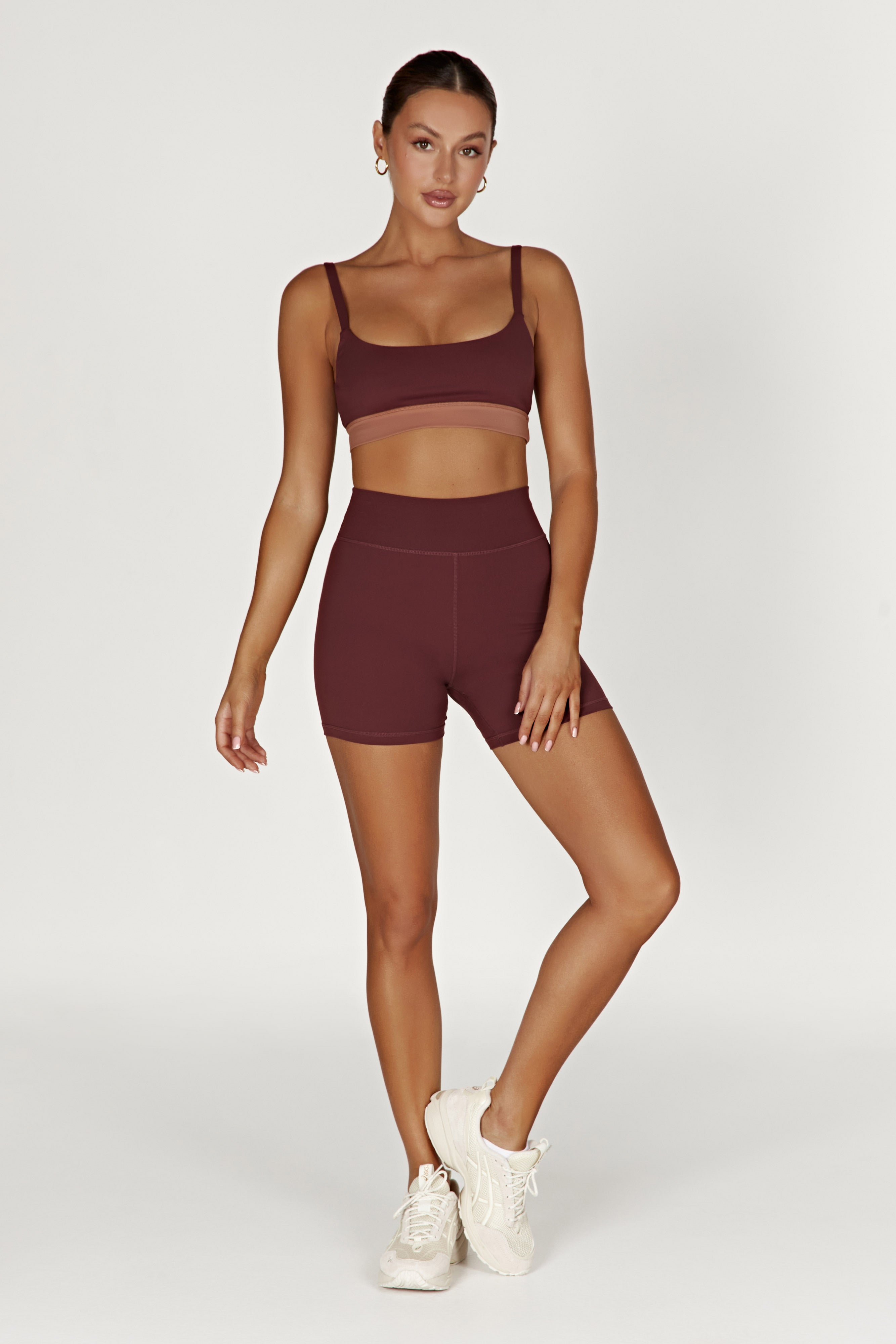 Carly Bike Shorts - Mahogany