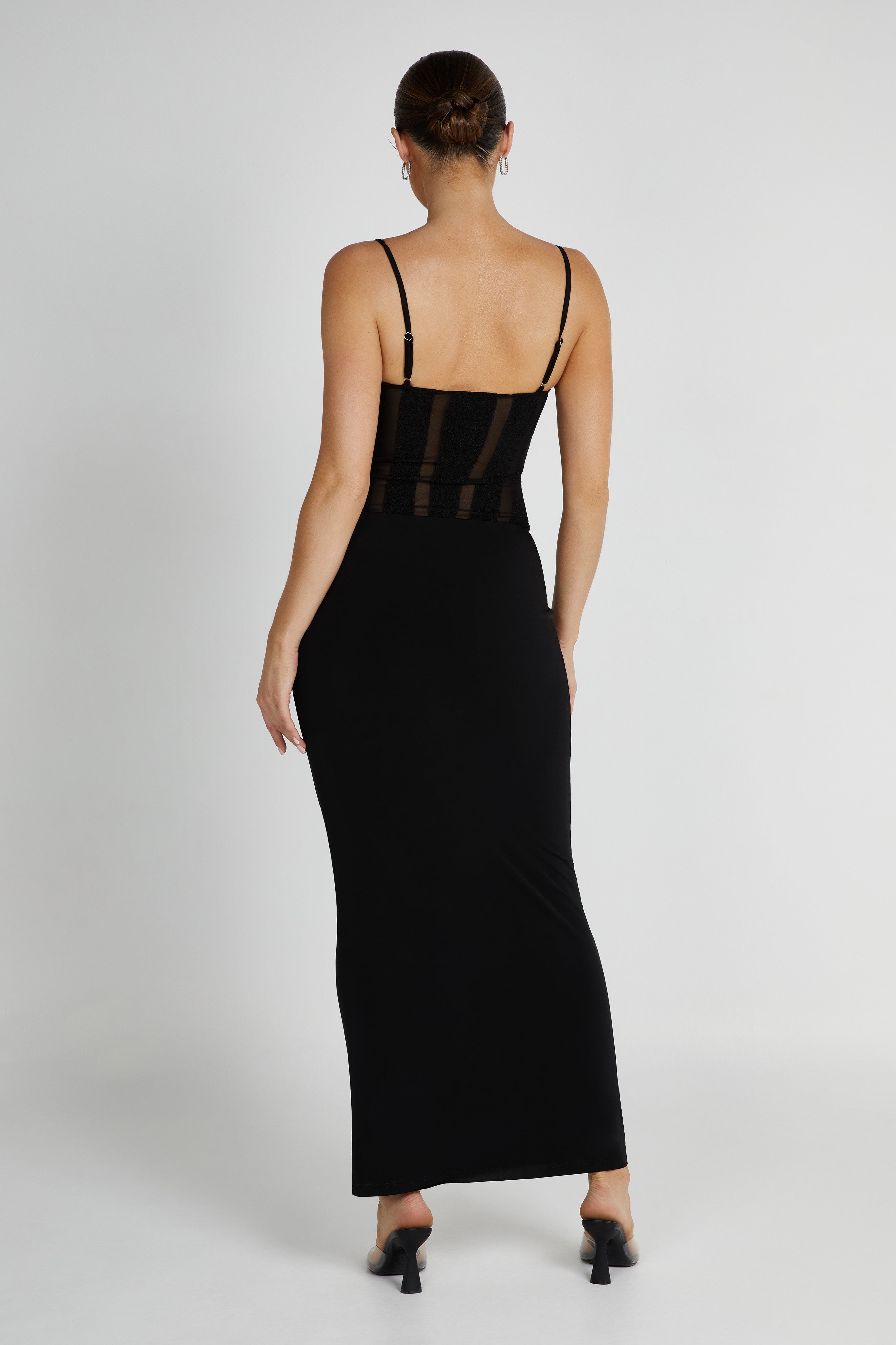 Priya Panelled Maxi Dress - Black