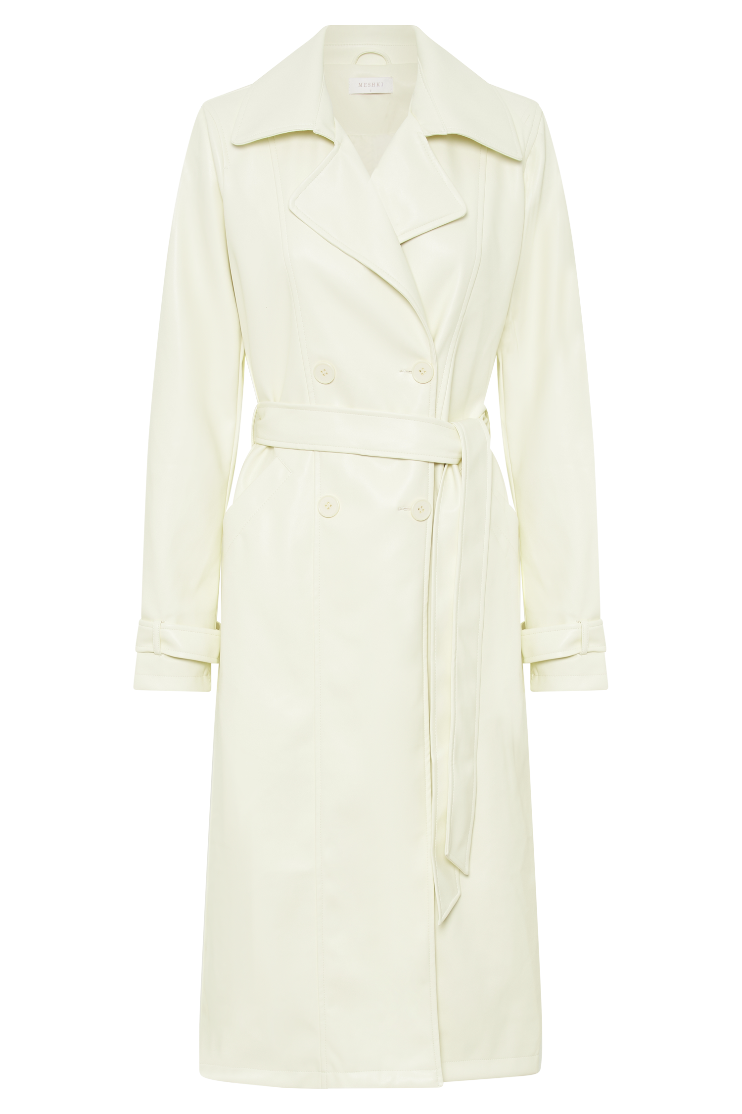 Lexington Pu Trench Coat - Ivory
