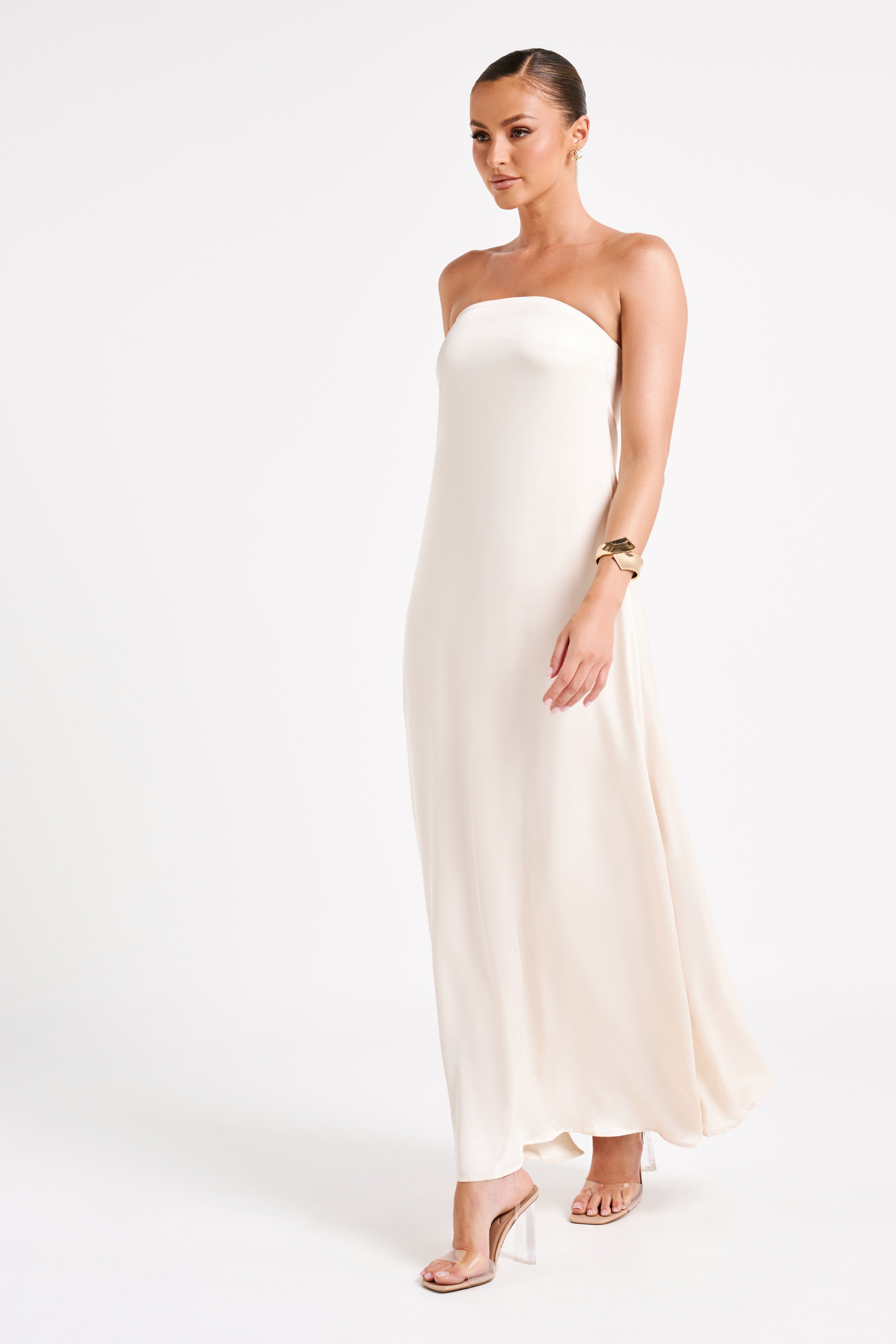 Luisa Strapless Maxi Dress - Sand