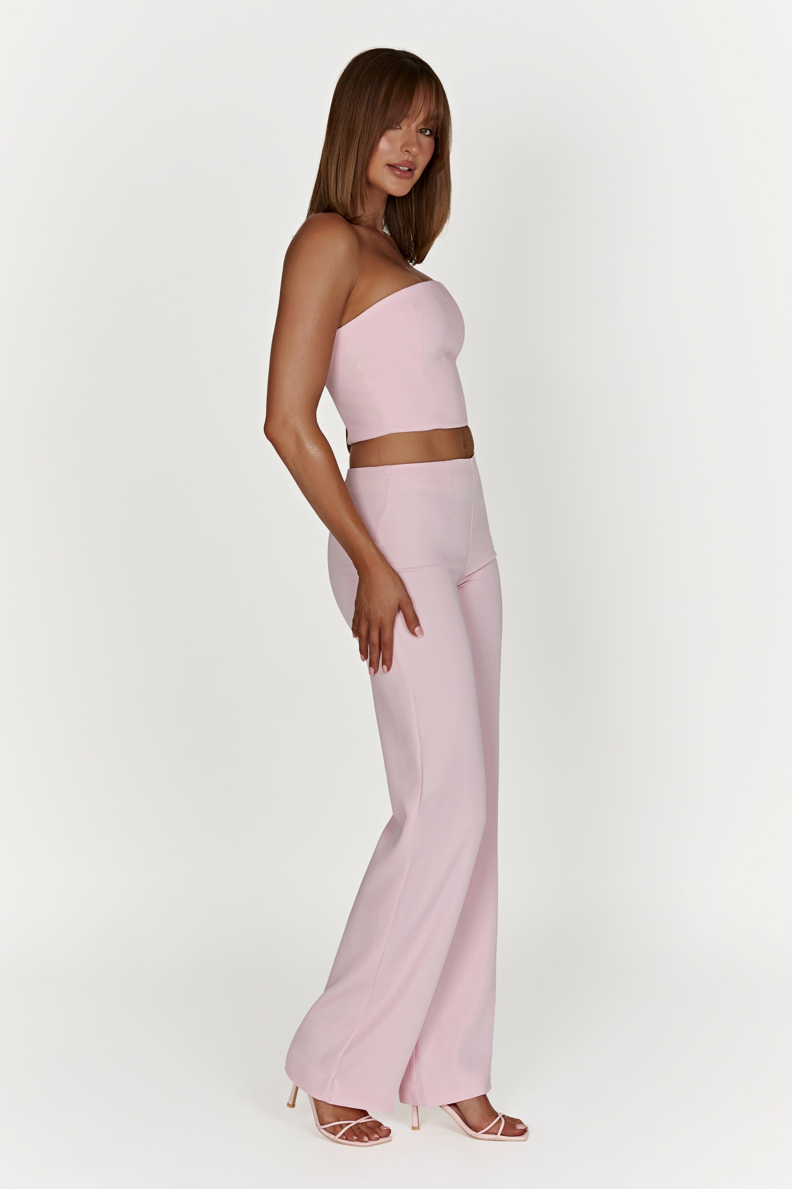 Laurie Low Rise Suiting Pant - Blush Pink