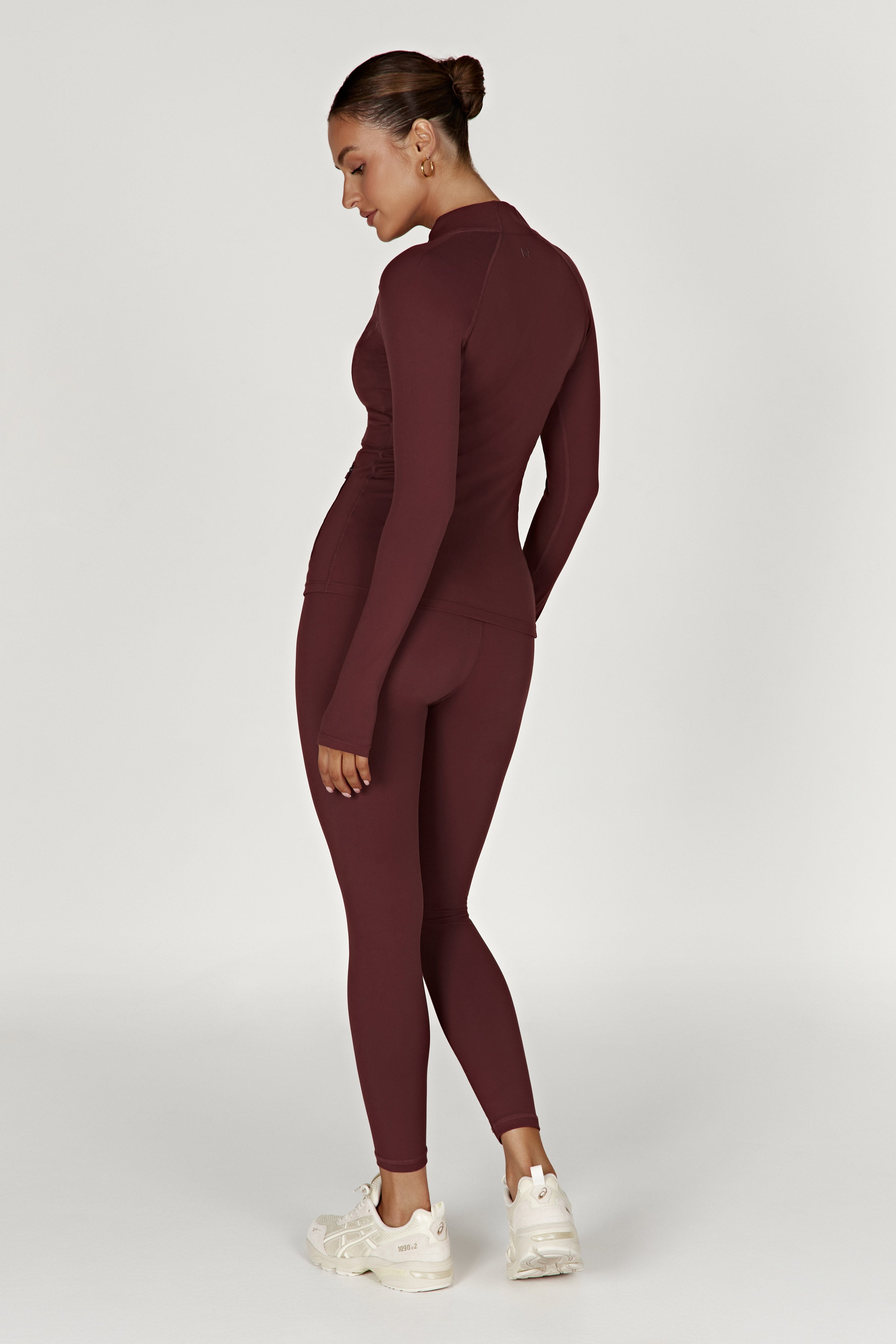 Luna Zip Up Jacket - Mahogany