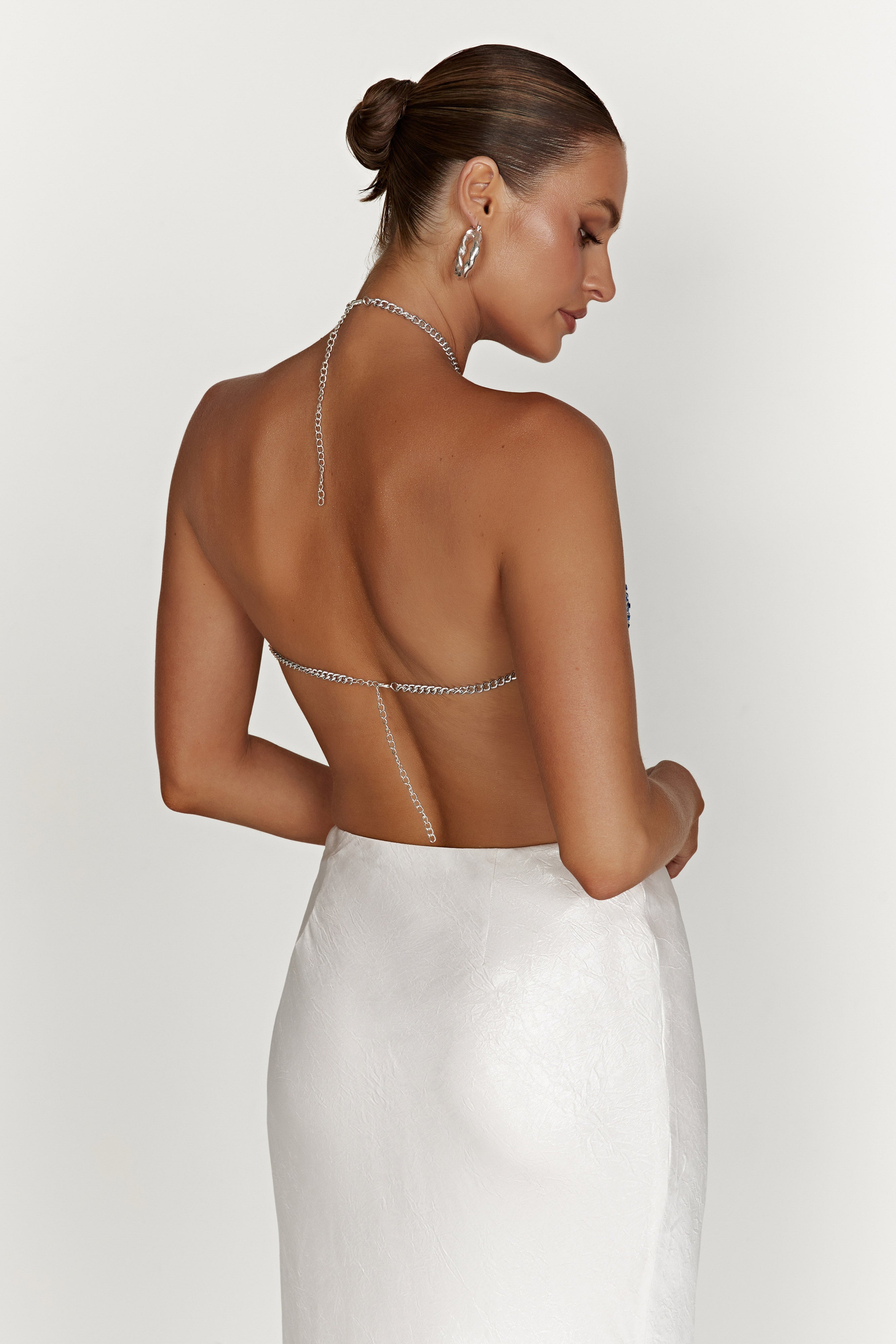 Asteria Diamante Halter Top - Powder Blue