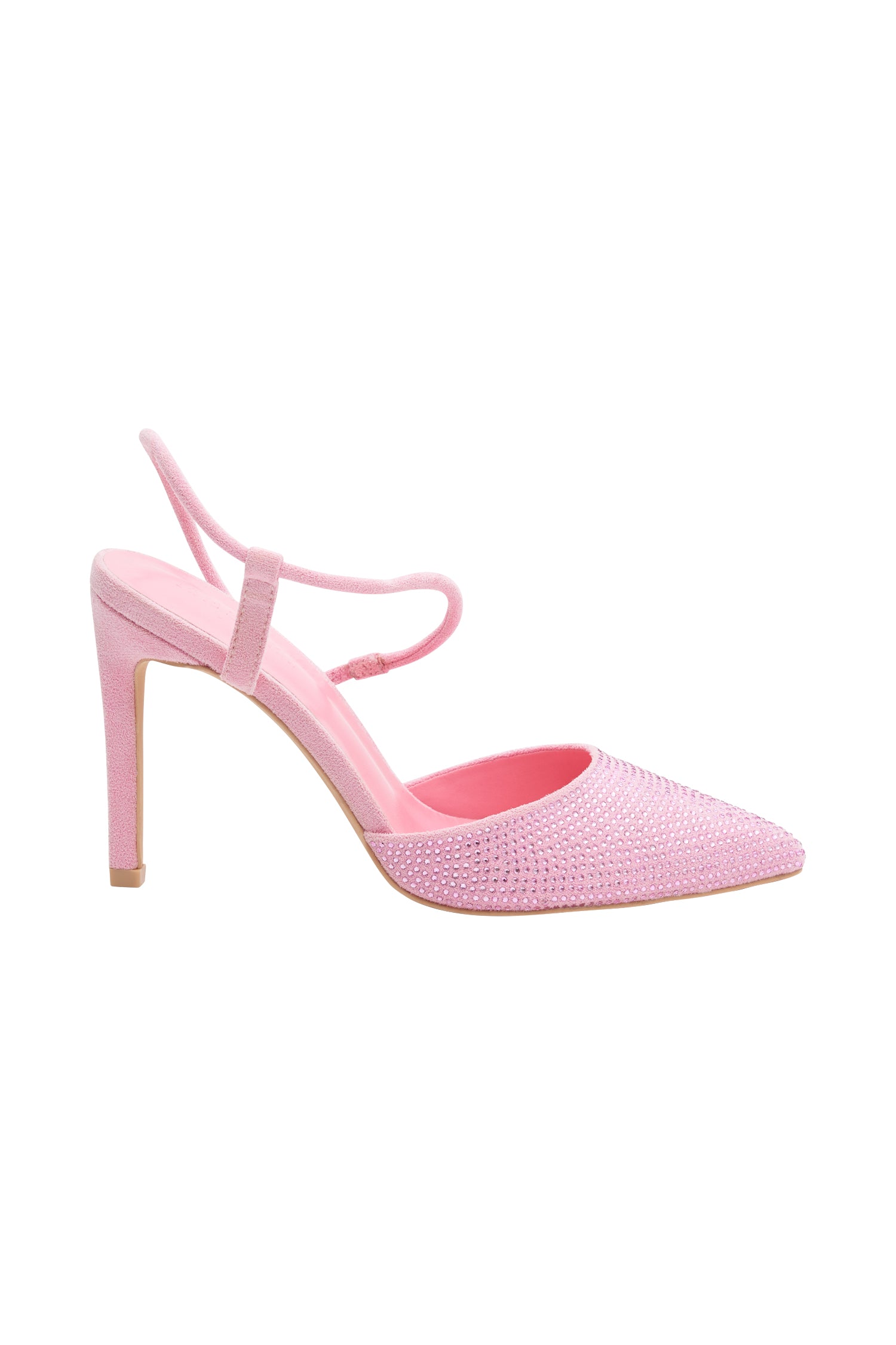 Carter Diamante Closed Toe Heels - Blush Pink