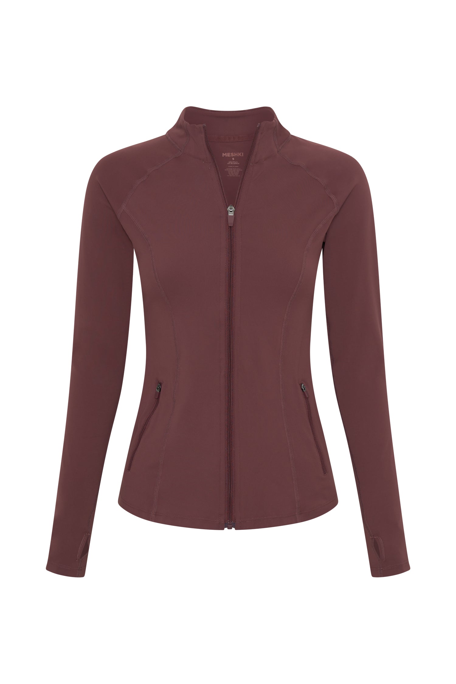 Luna Zip Up Jacket - Mahogany