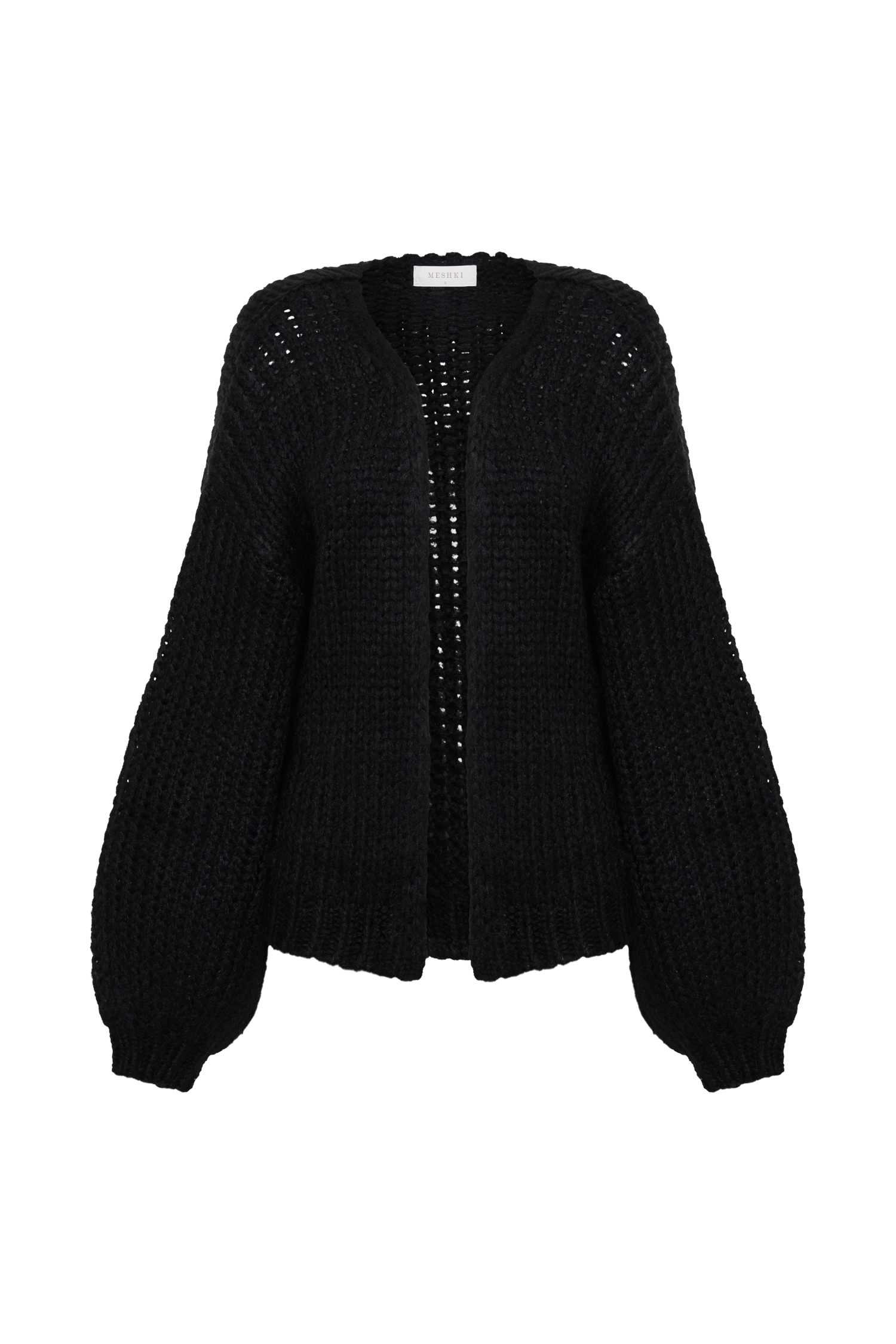 Irina Chunky Knit Cardigan - Black