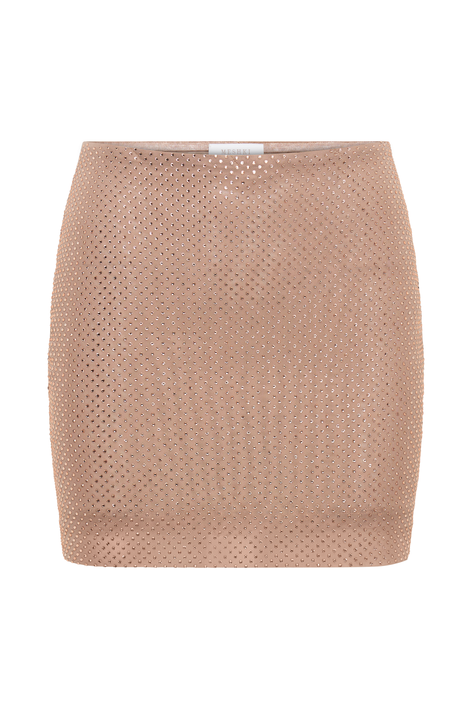 Andrea Diamante Mini Skirt - Nude