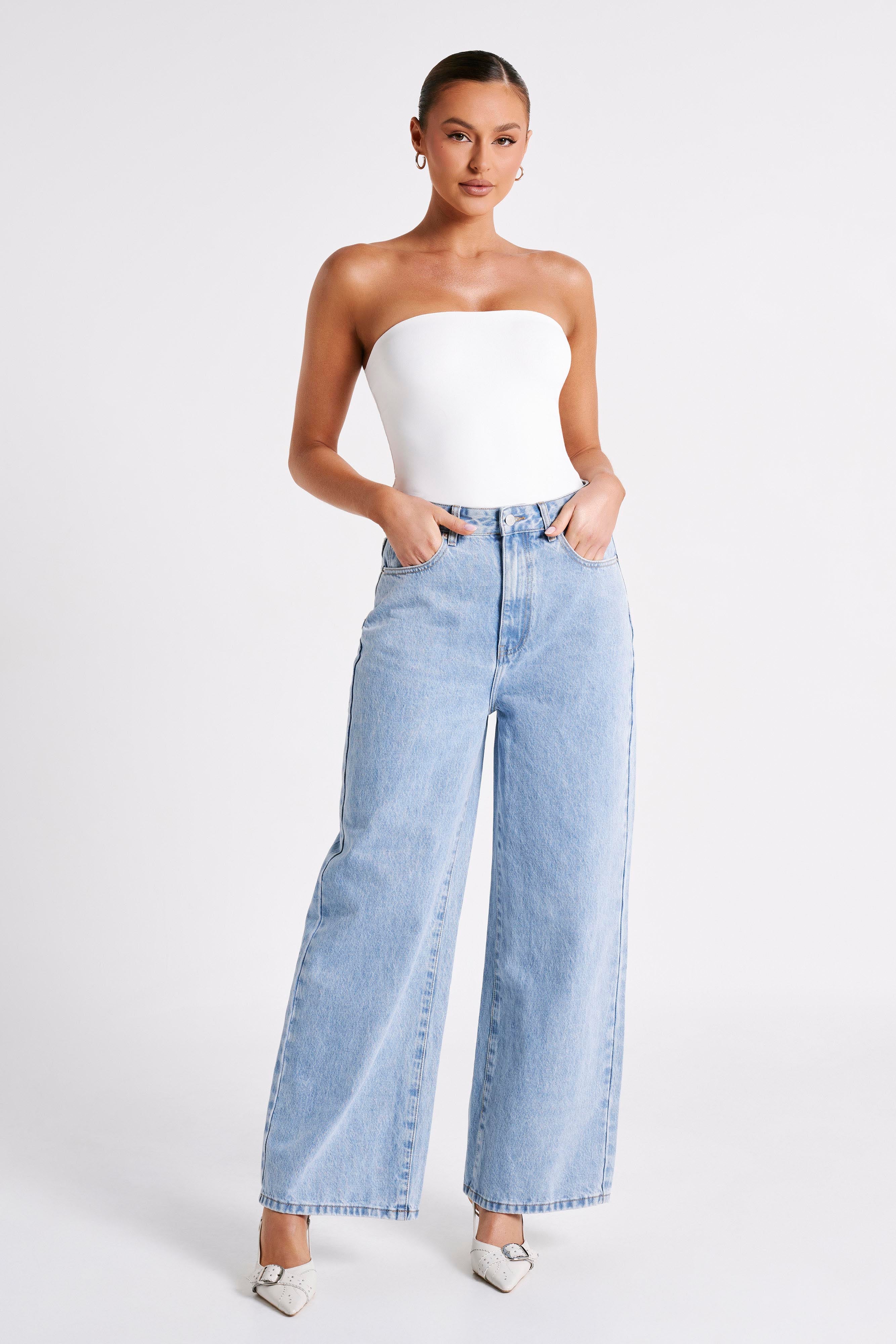 Raven Baggy Jeans - Mid Blue Wash