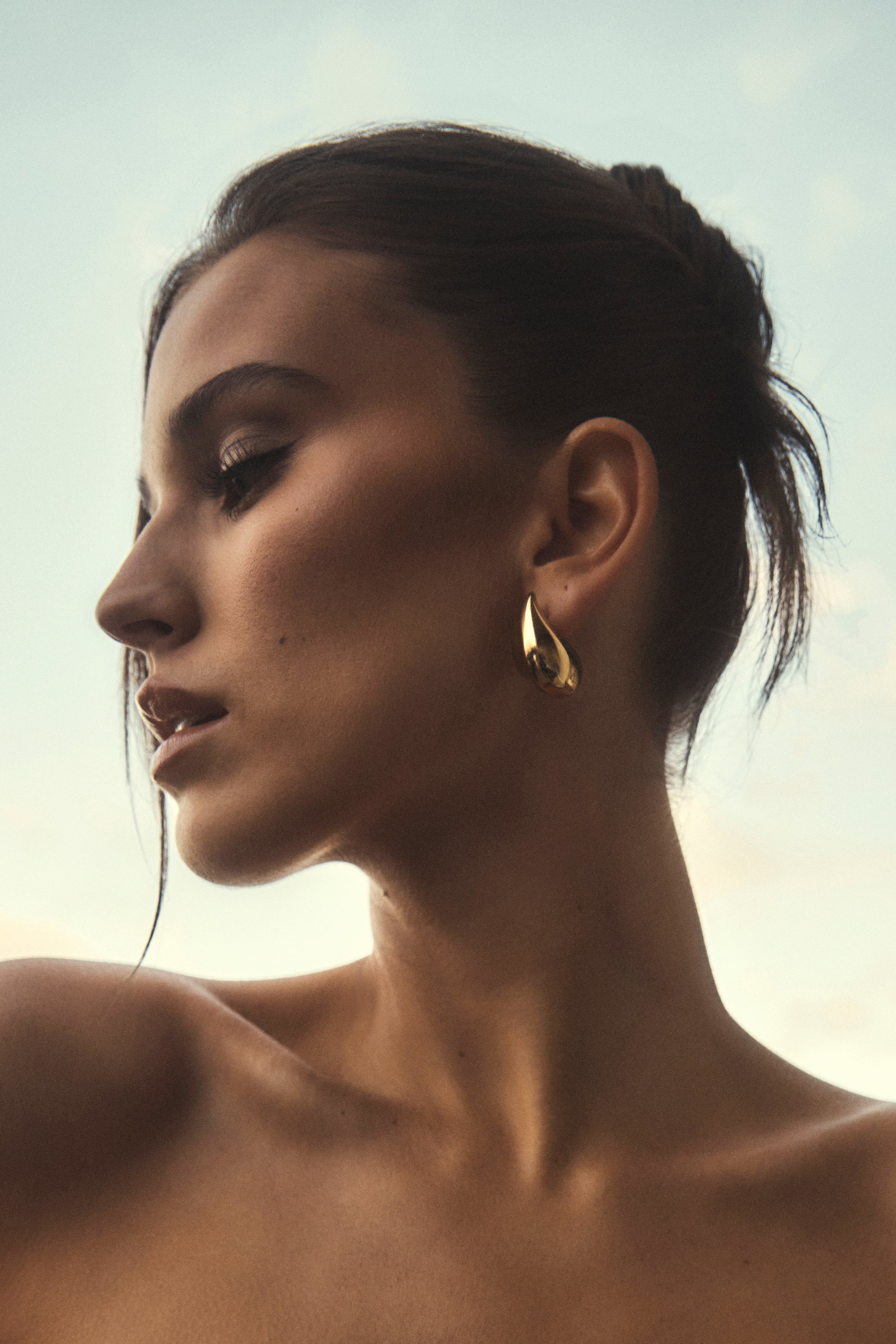 Zadie Double Teardrop Earrings - Gold