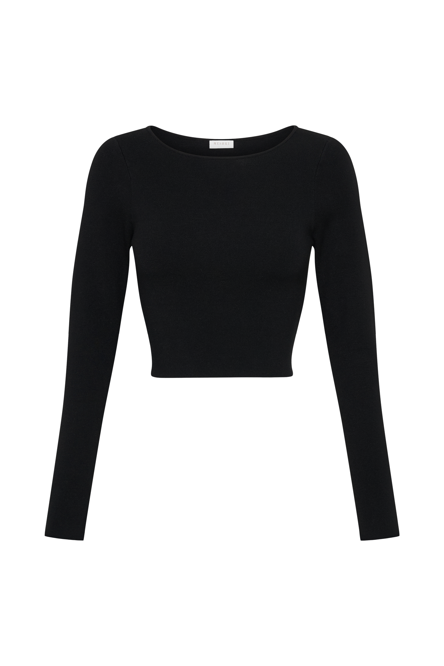 Haisley Long Sleeve Knit Top - Black