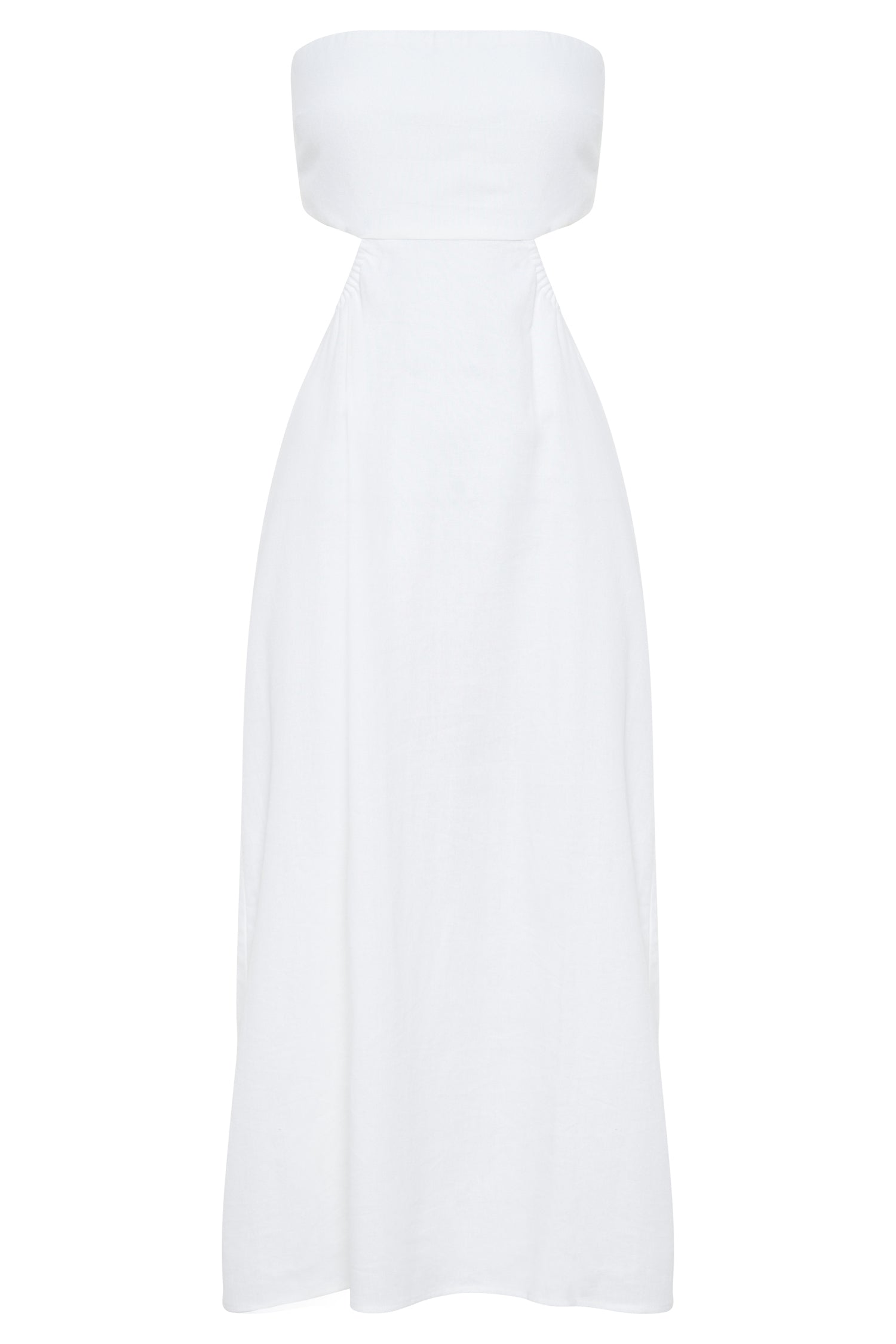 Marlow Linen Midi Dress - White