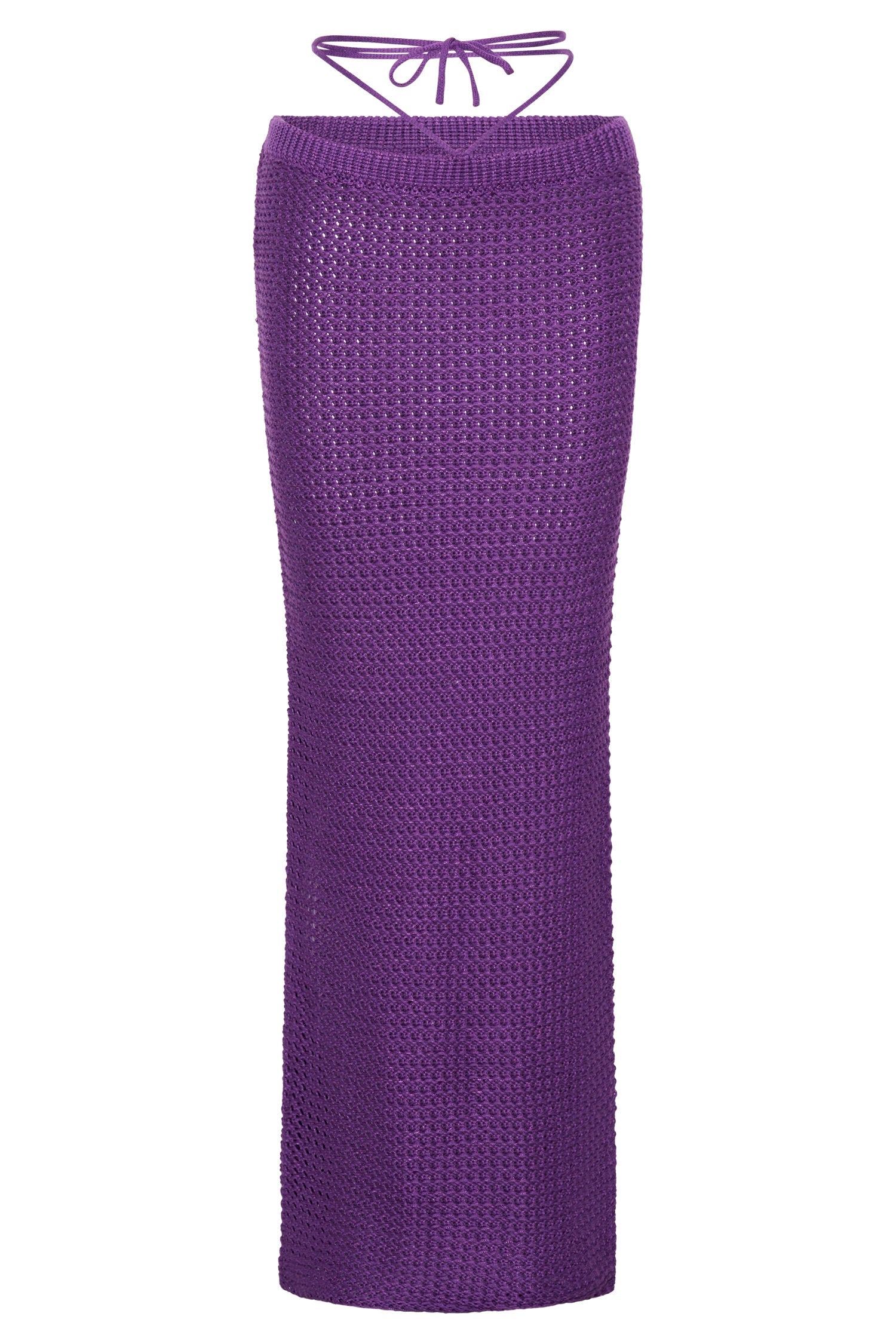 Raquel Crochet Maxi Skirt - Grape