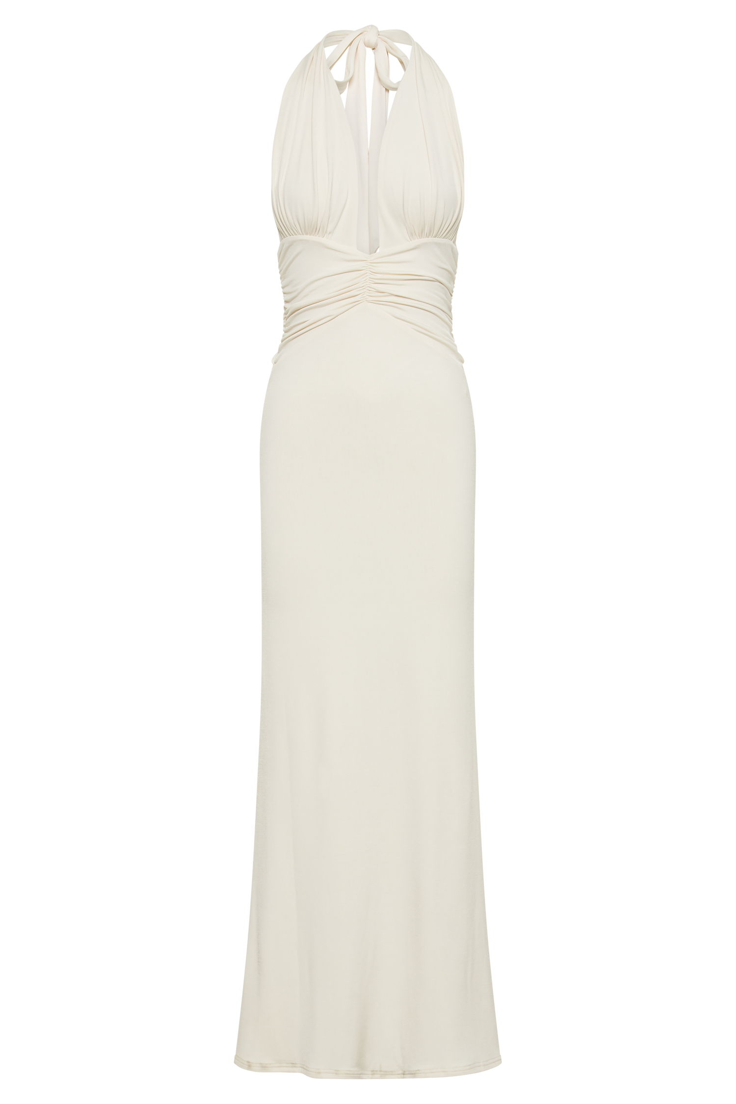 Jovanna Slinky Halter Maxi Dress - Sand