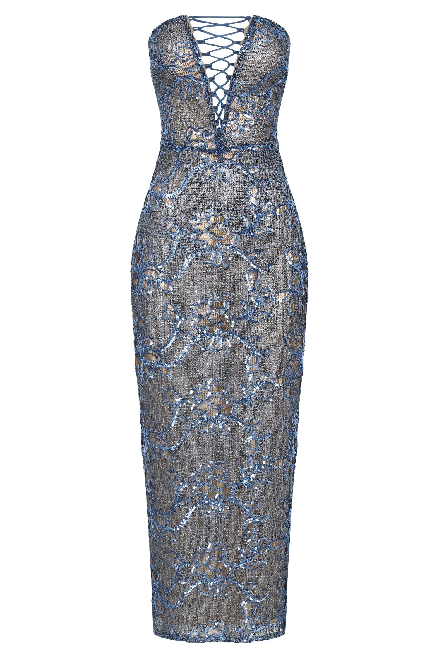 Harriet Sequin Maxi Dress - Blue