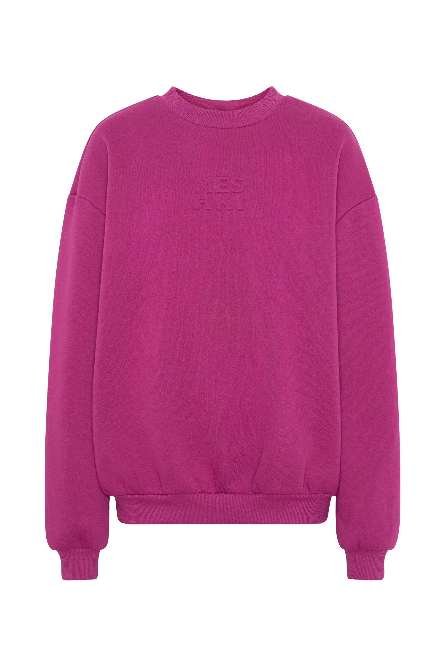 Sutton Embossed Fleeceback Crewneck - Violet