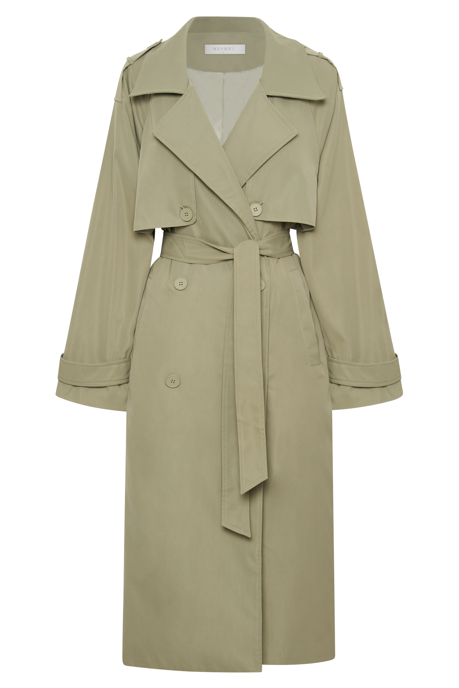 Andreas Oversized Trench Coat - Olive