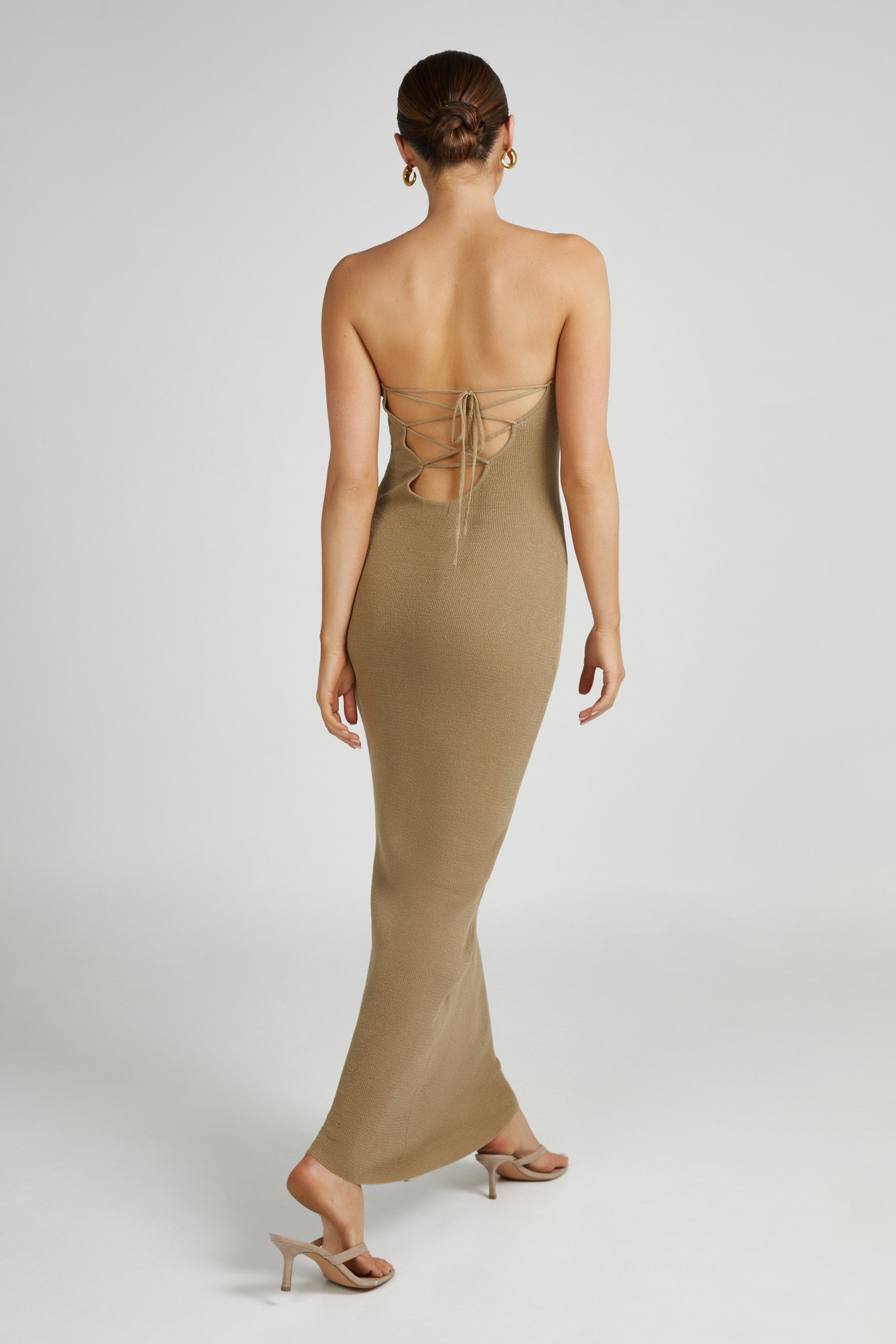 Emmy Strapless Knit Maxi Dress - Olive