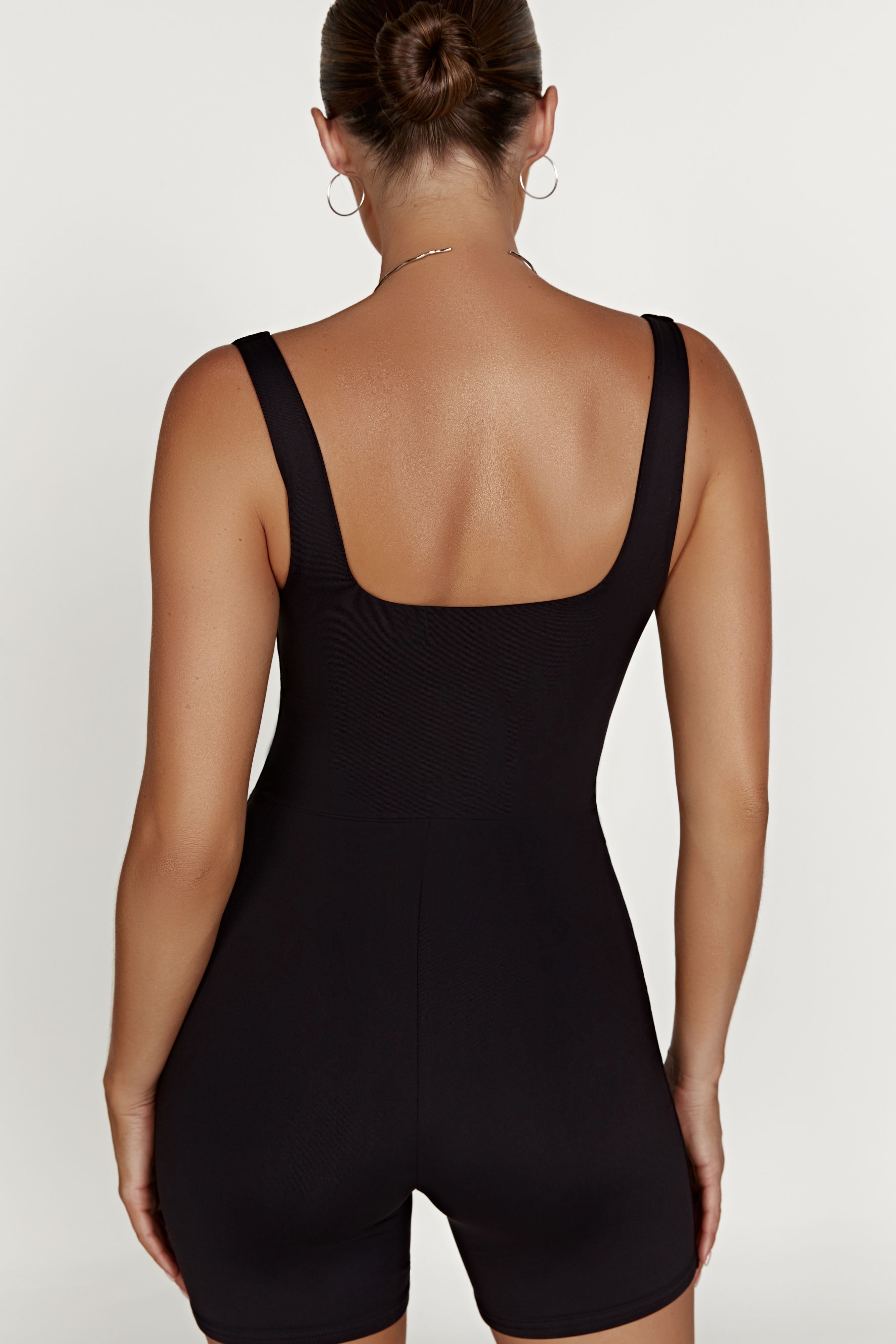 Cecily Recycled Nylon Playsuit - Black