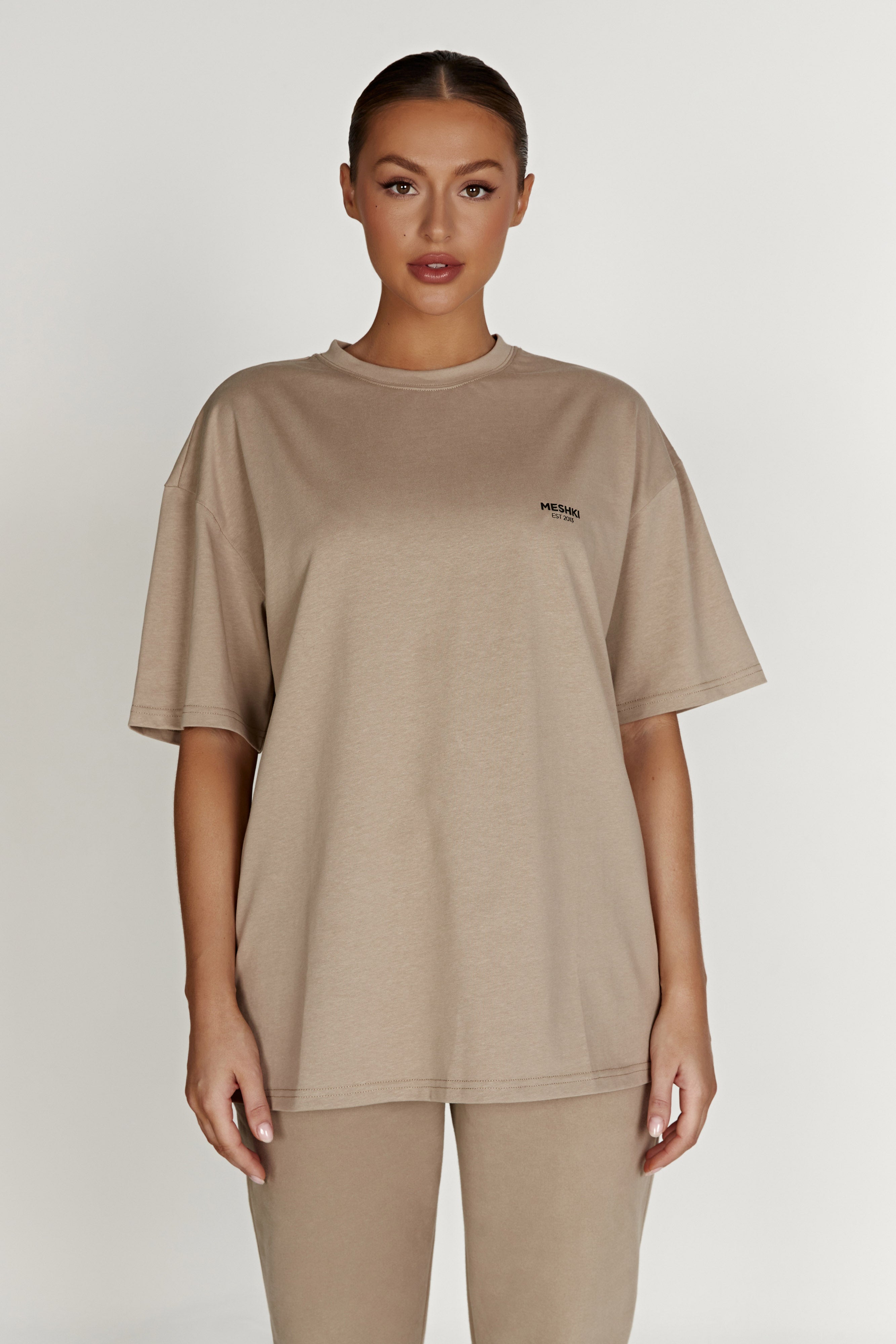 Jaimie Oversized Unisex Tee - Cement