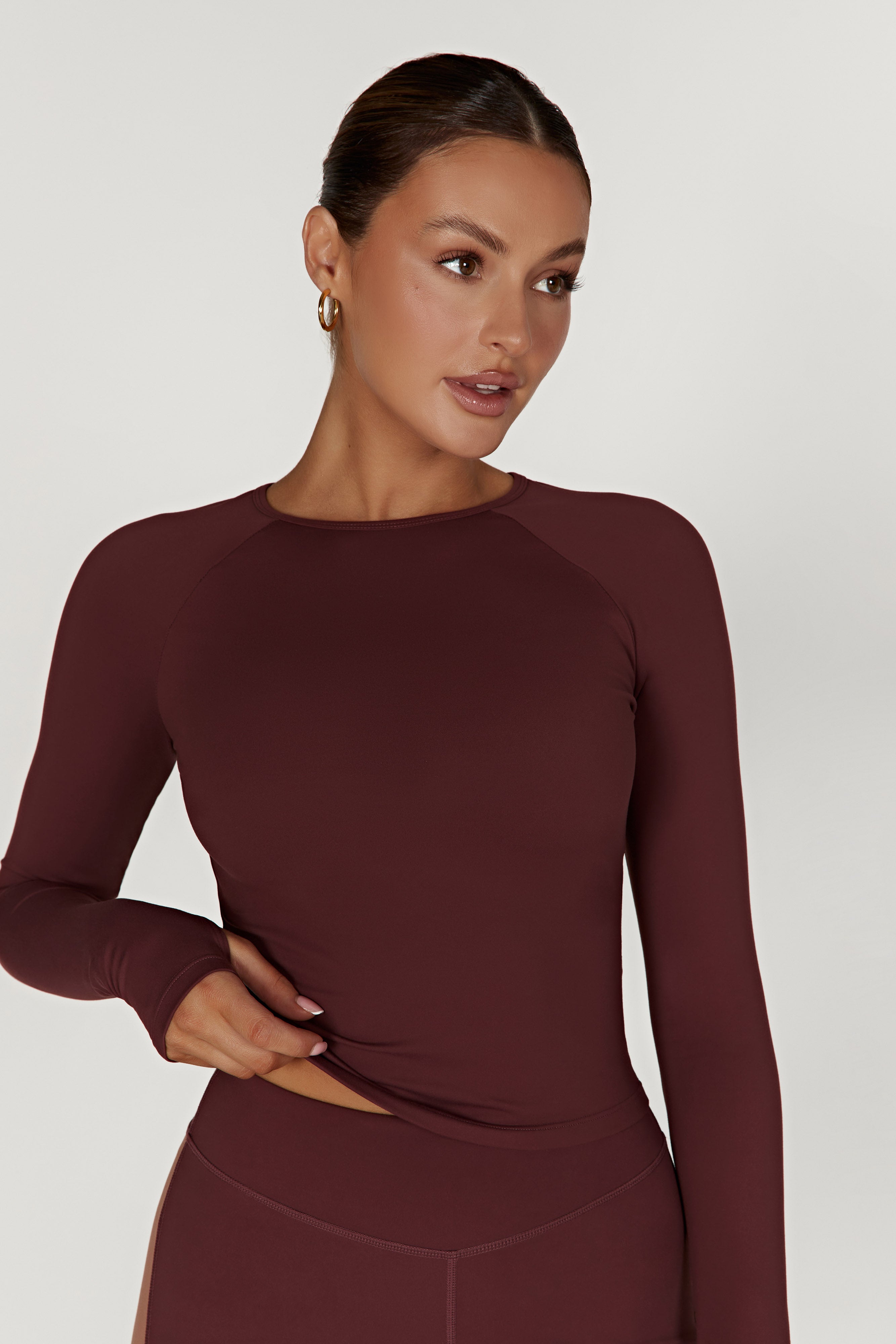 Venus Long Sleeve Top - Mahogany