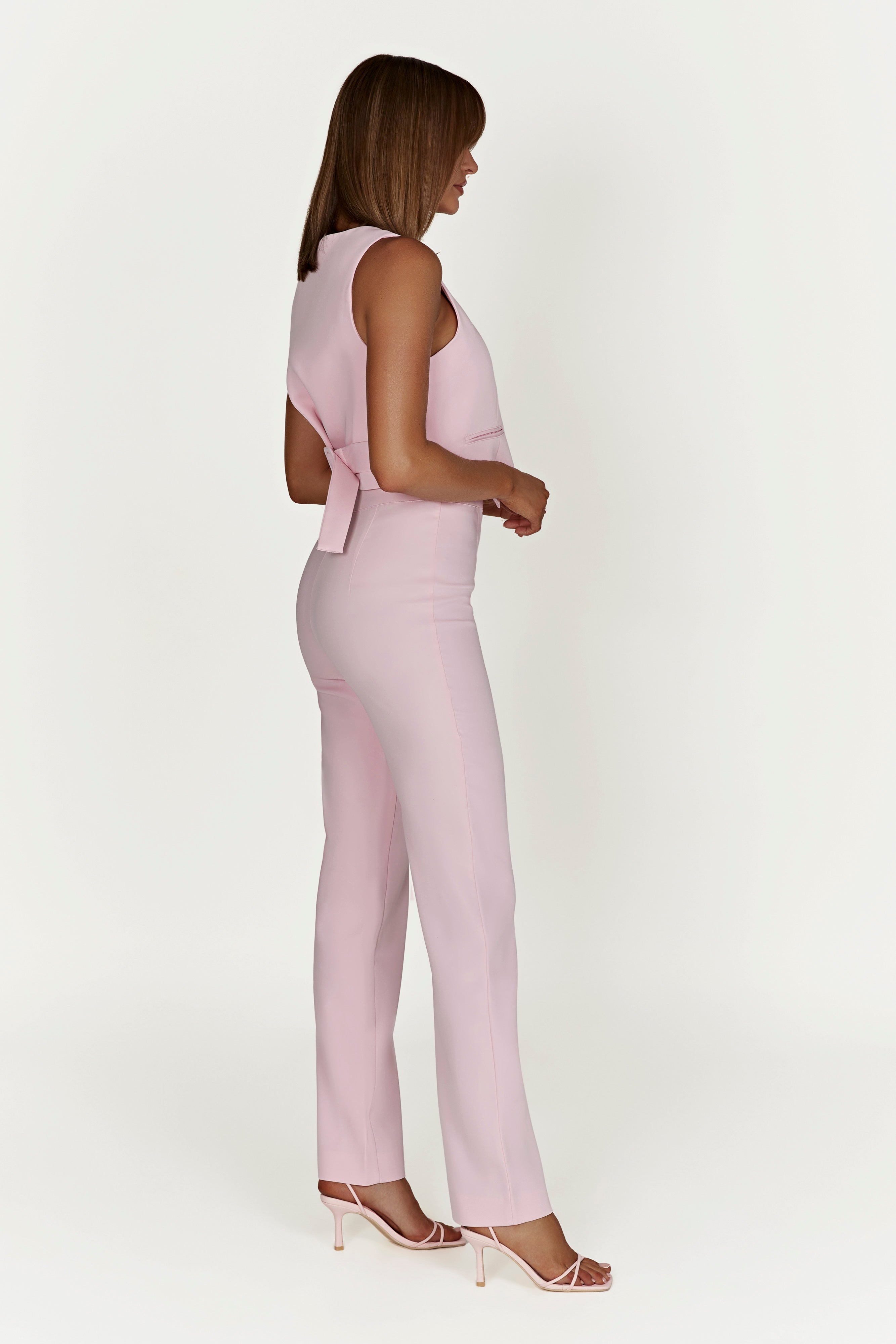 Allanah Straight Leg Pant - Blush Pink