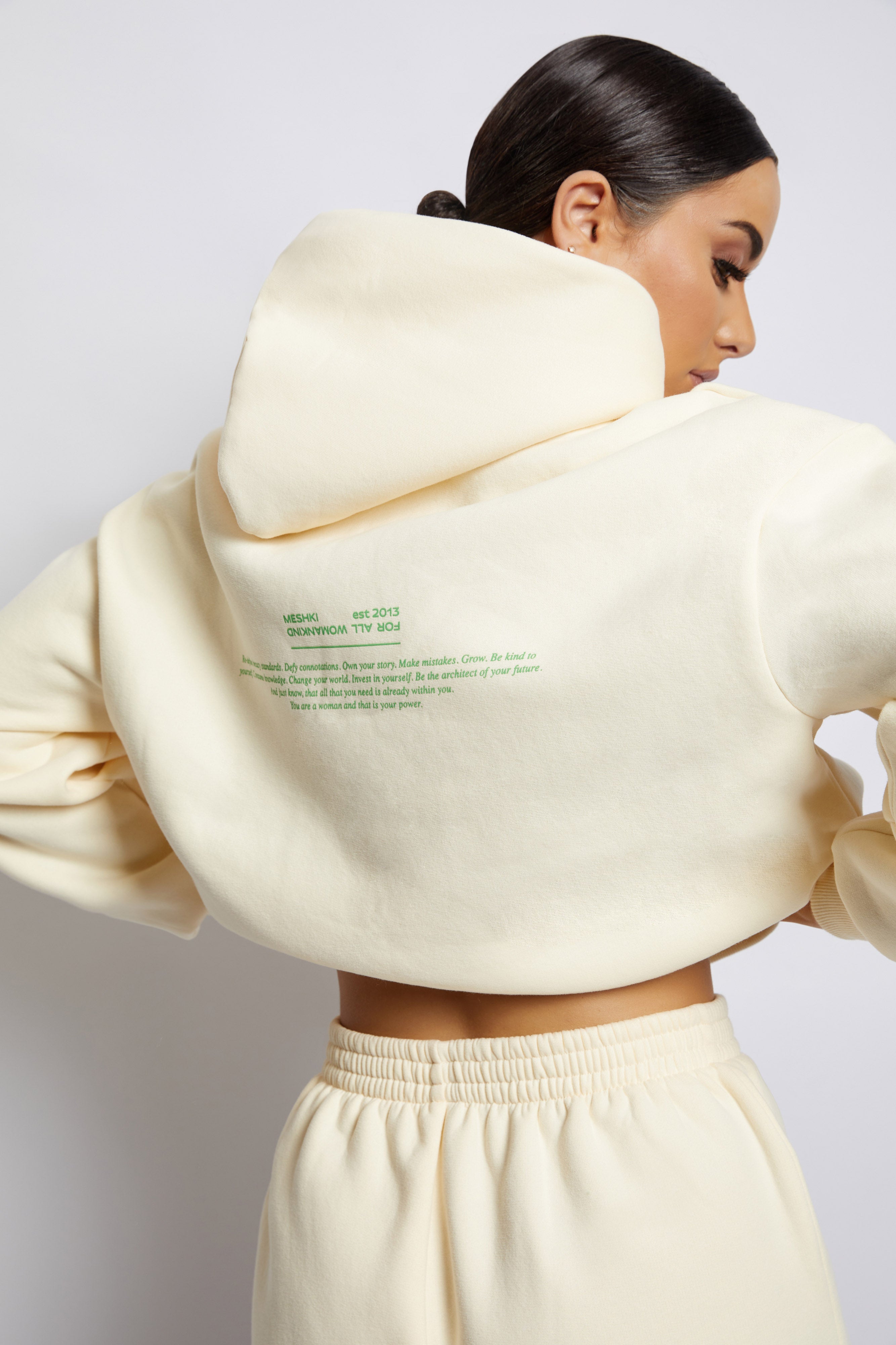 Bree Oversized Fleeceback Hoodie - Marshmallow
