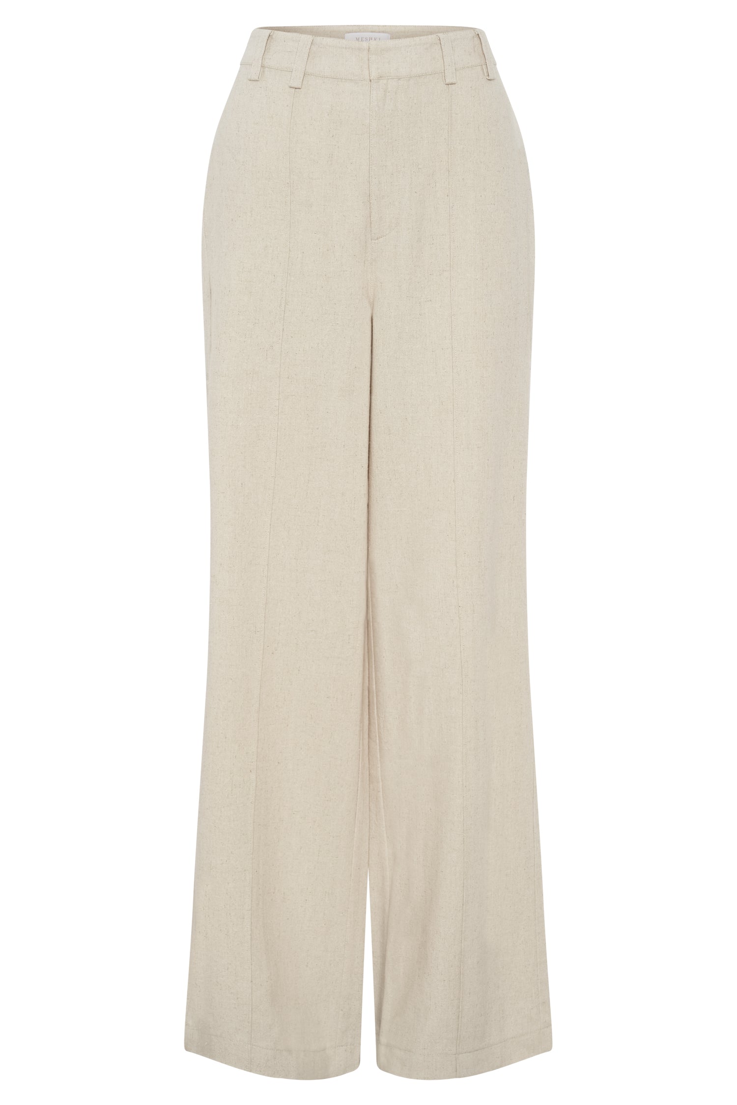 Julie Wide Leg Linen Pants - Natural