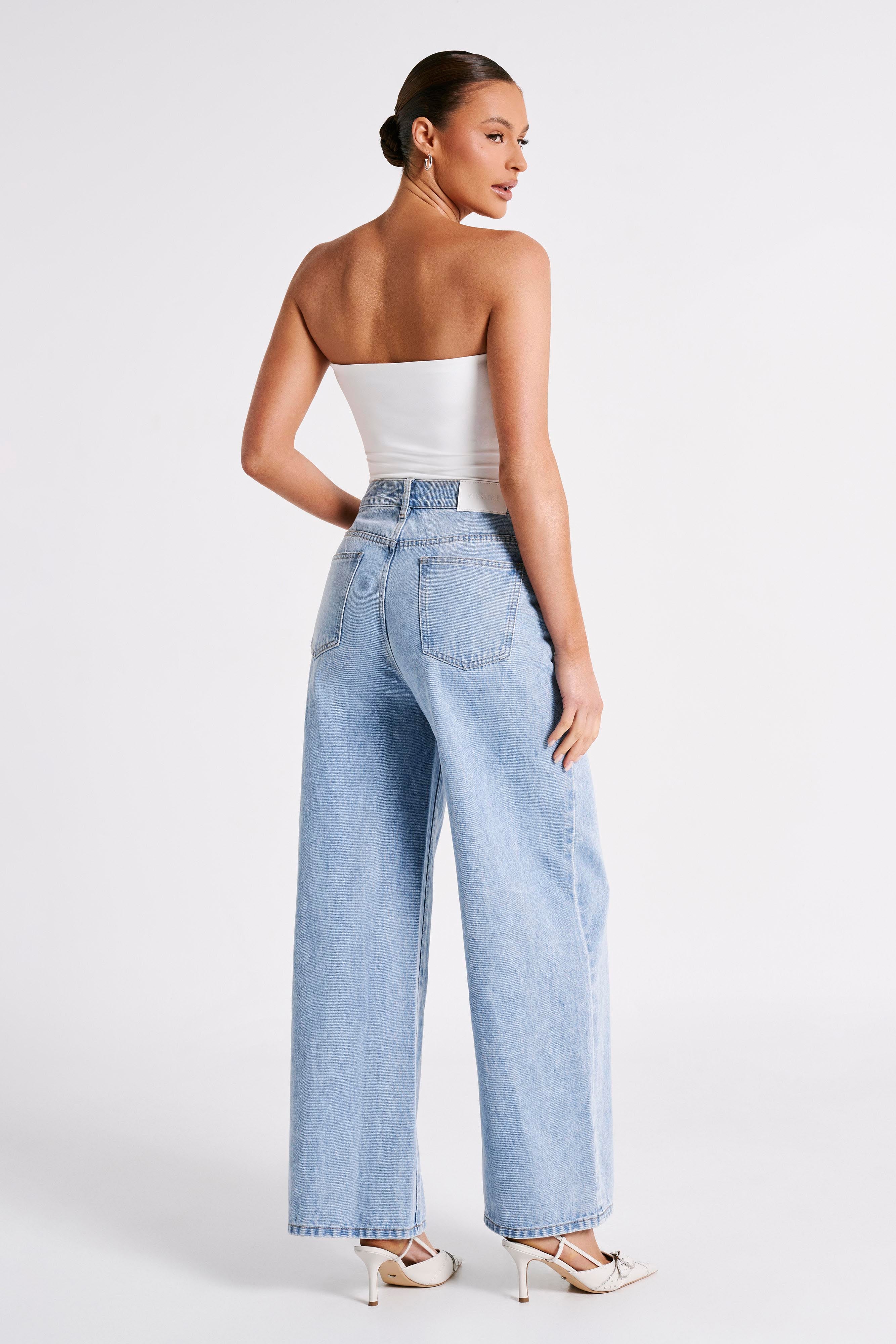 Raven Baggy Jeans - Mid Blue Wash