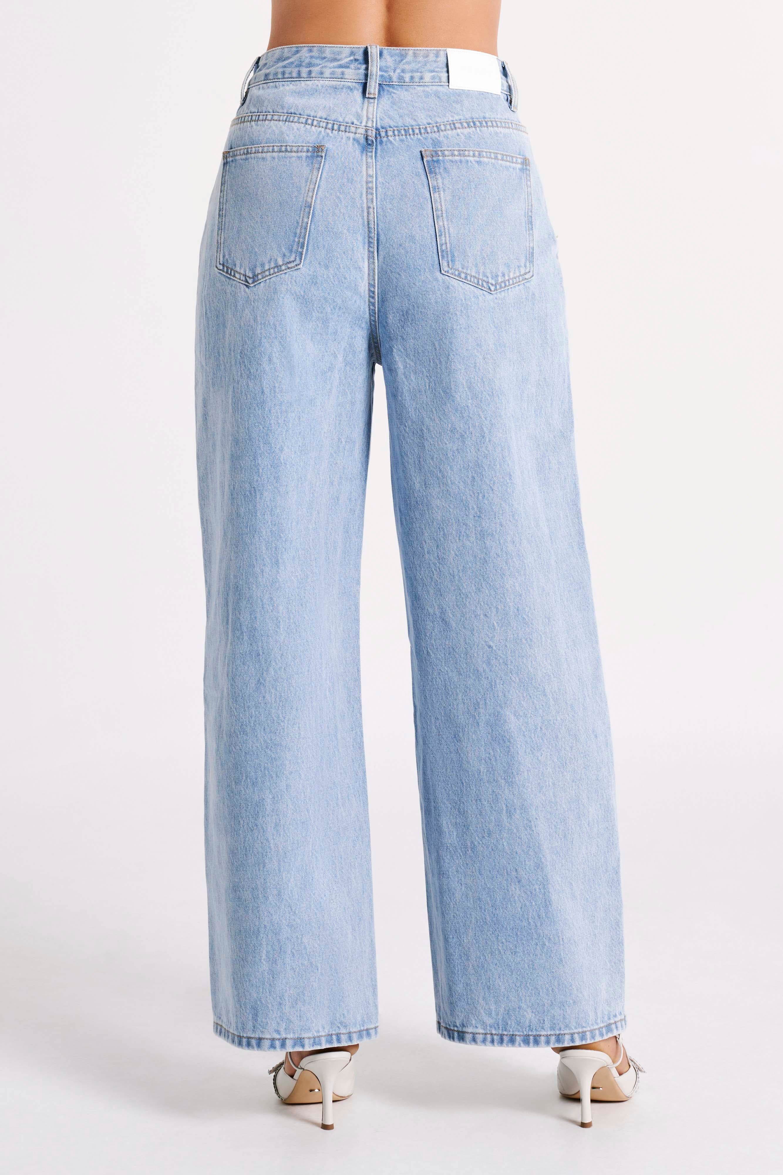 Raven Baggy Jeans - Mid Blue Wash