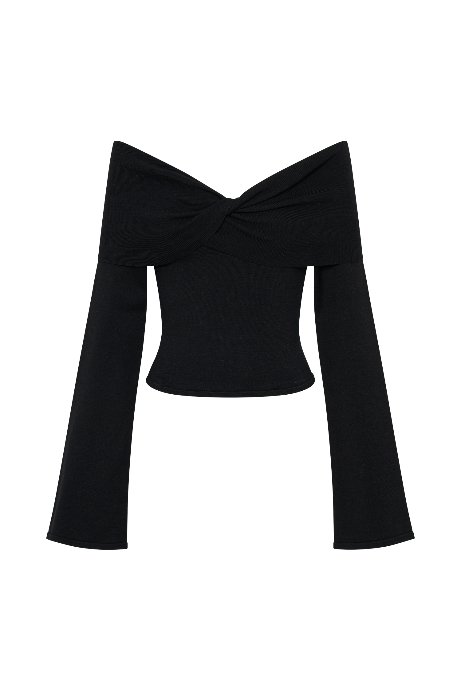 Marlisa Off Shoulder Twist Top - Black