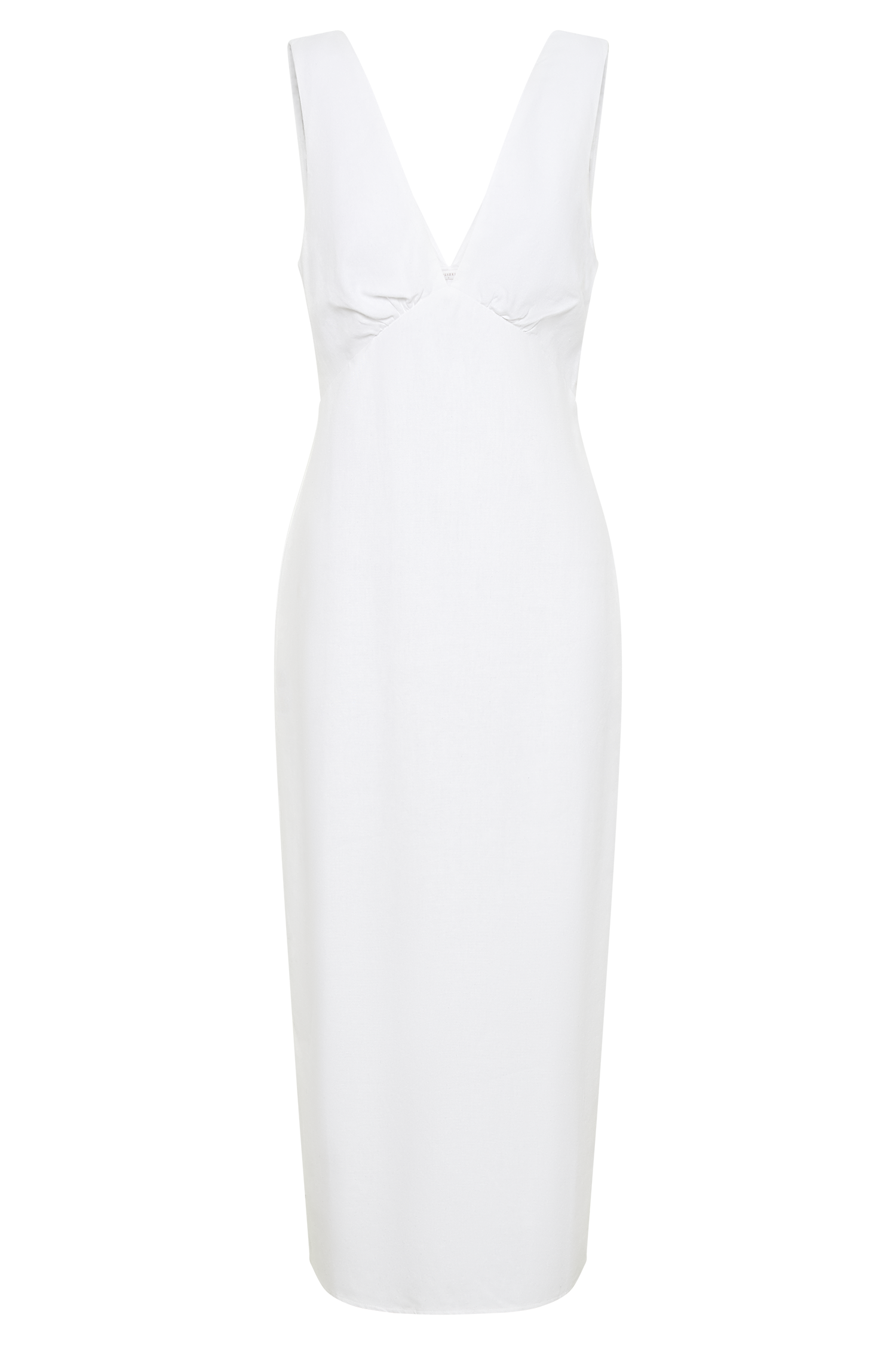 Elspeth Linen Midi Dress - White