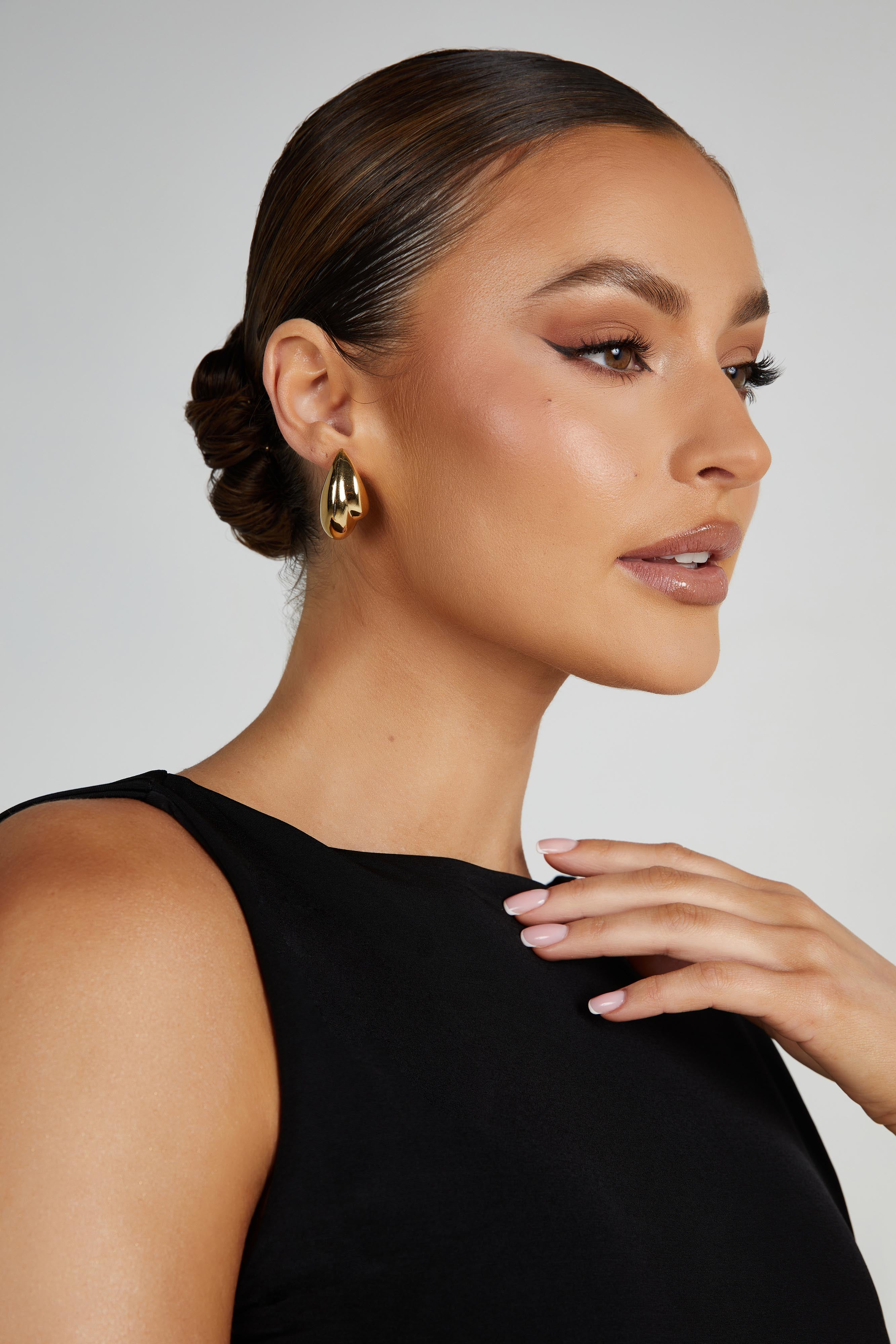 Zadie Double Teardrop Earrings - Gold