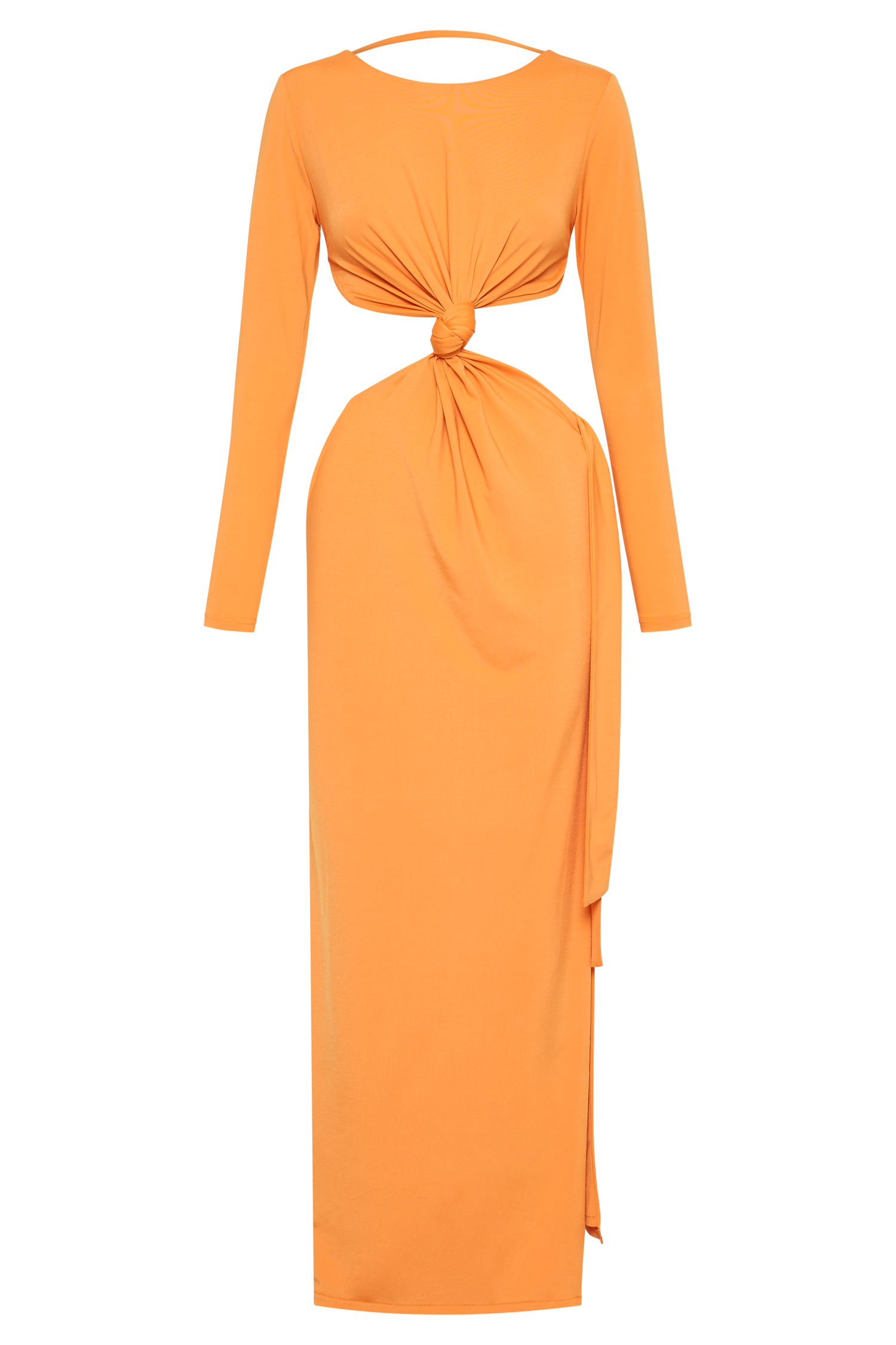 Kiandra Slinky Knot Maxi Dress - Orange